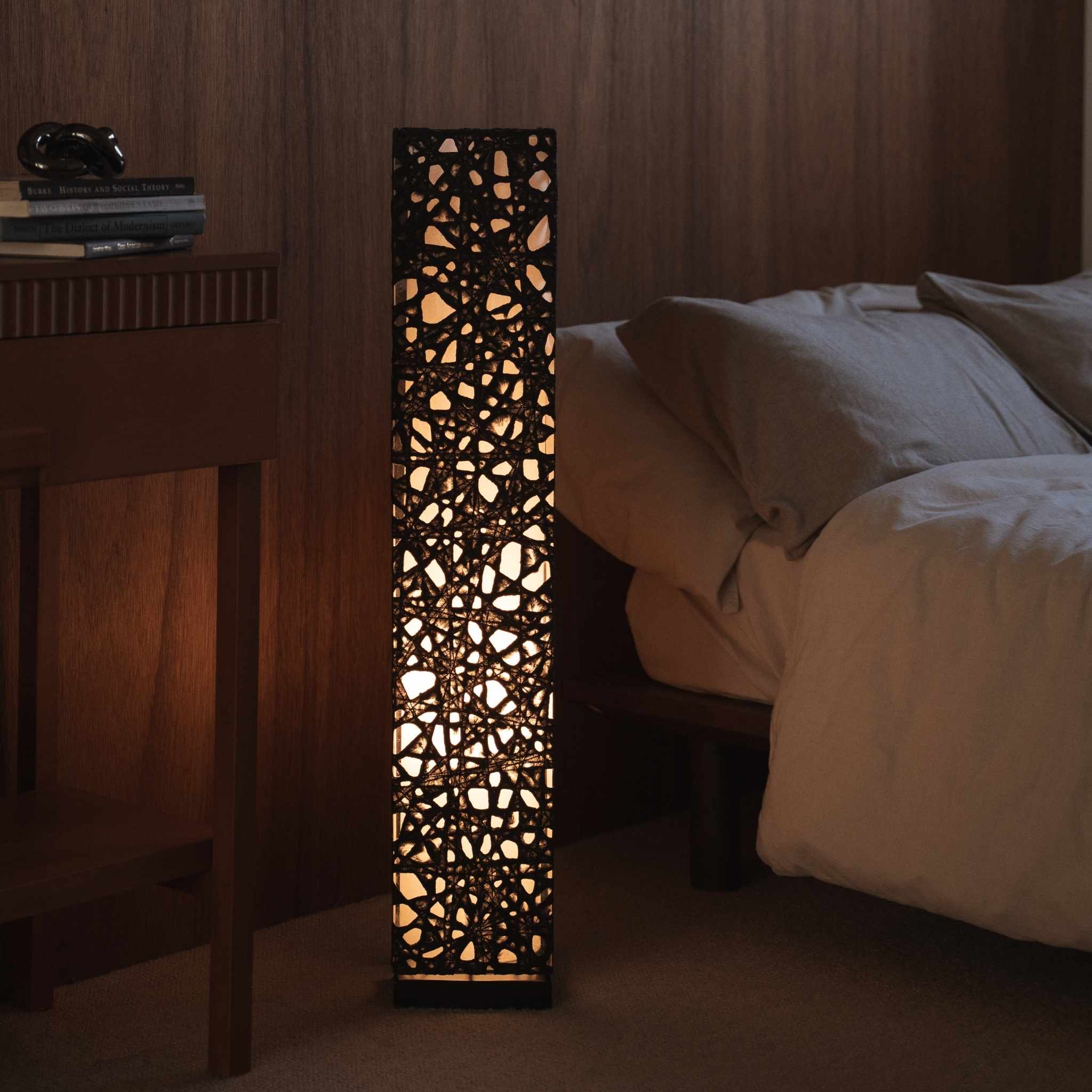 Japanese Paper Floor Lamp "ME-LOOK 01" Black - Image 5