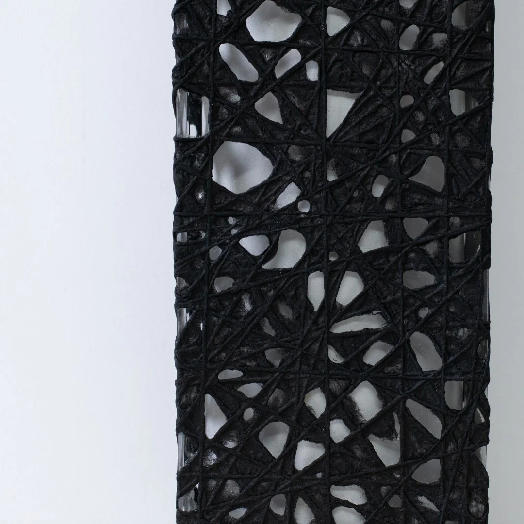 Japanese Paper Floor Lamp "ME-LOOK 01" Black - Image 8