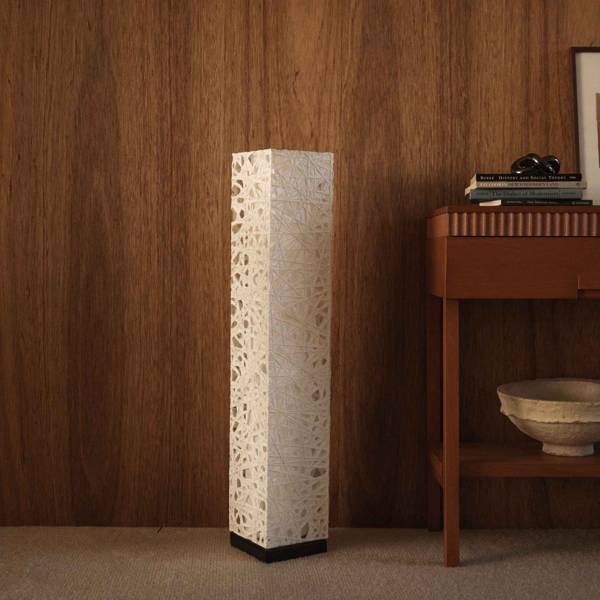 Japanese Paper Floor Lamp "ME-LOOK 01" White - Image 4