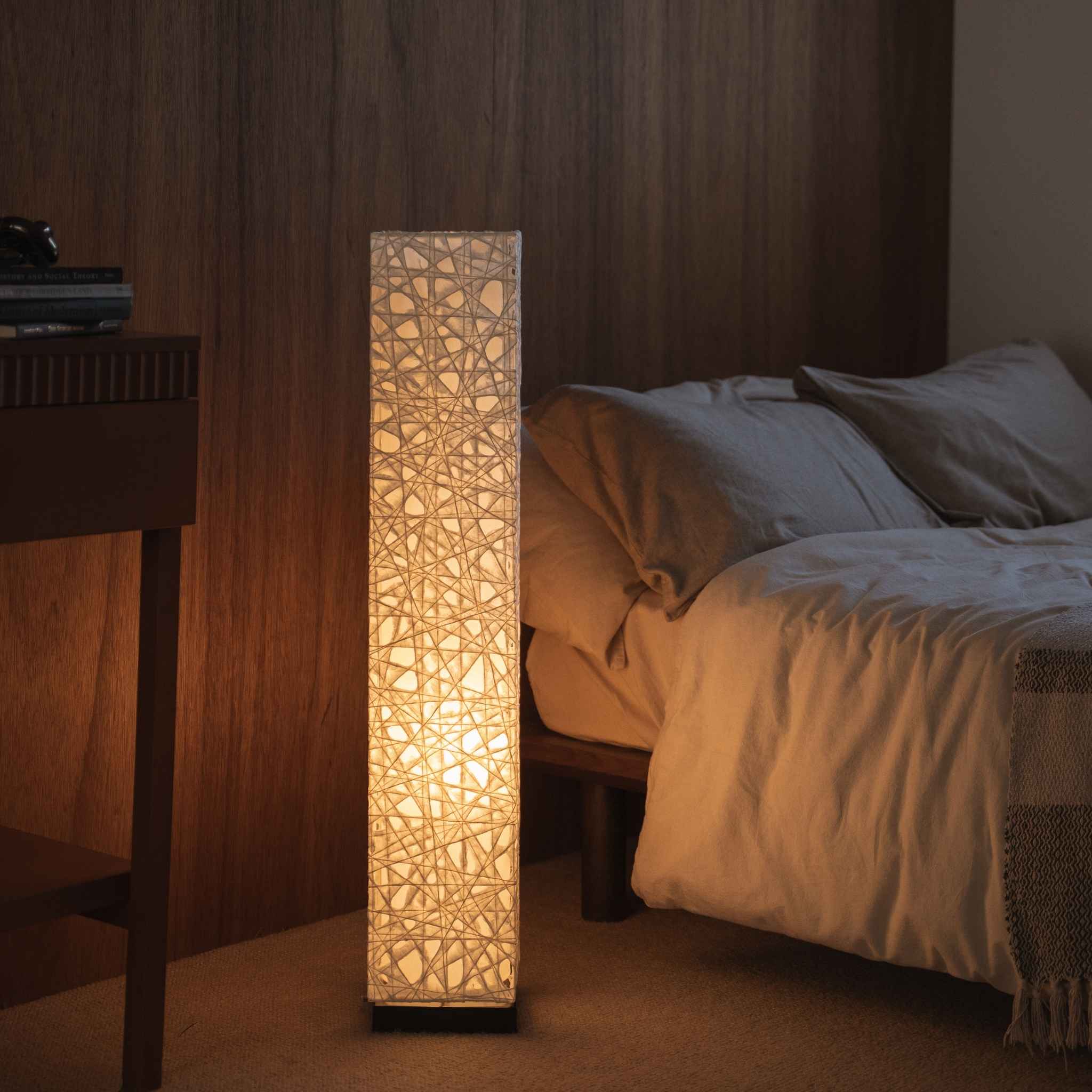 Japanese Paper Floor Lamp "ME-LOOK 01" White - Image 5