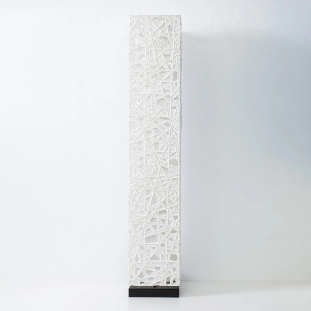 Japanese Paper Floor Lamp "ME-LOOK 01" White - Image 6
