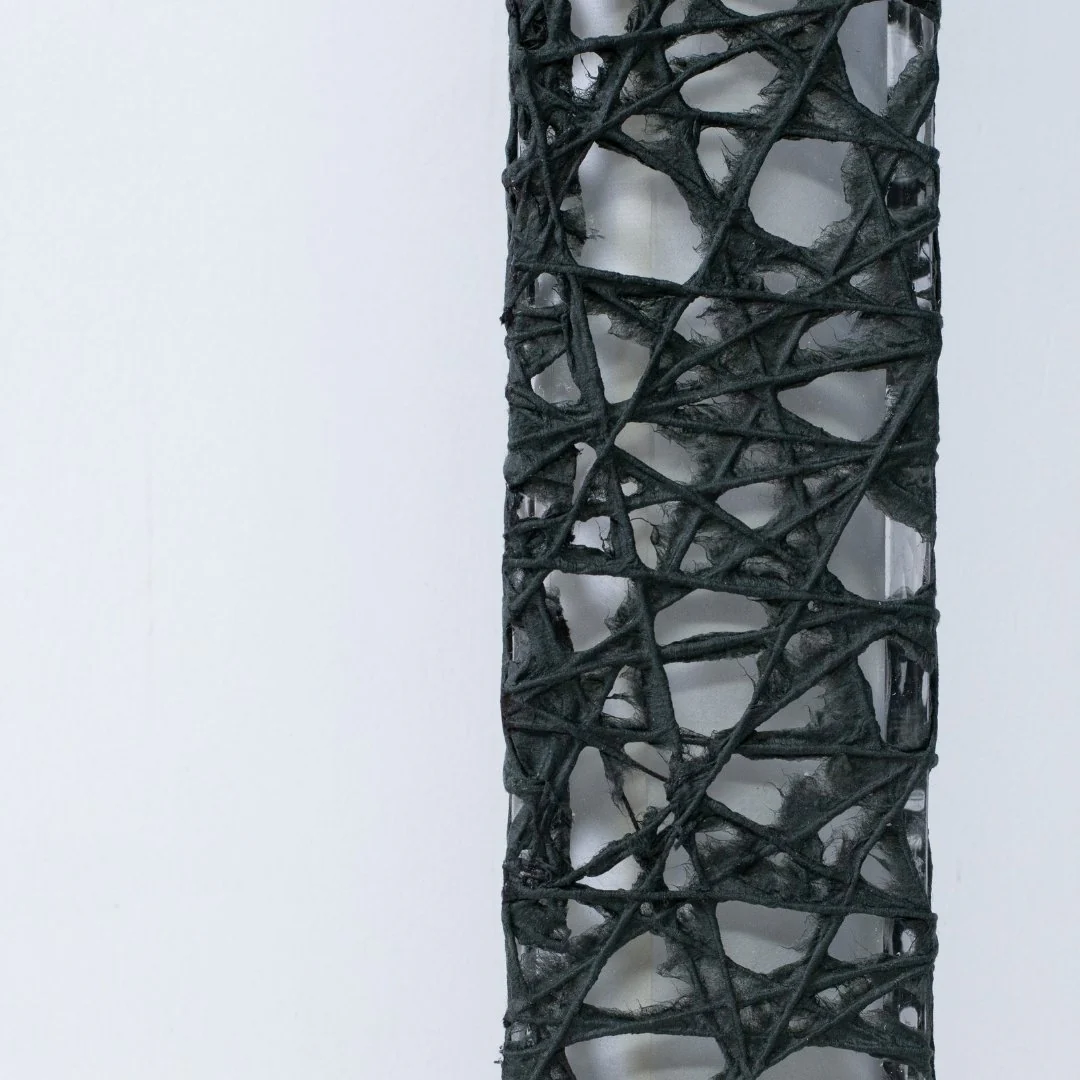 Japanese Paper Floor Lamp "ME-LOOK 02" Black - Image 8