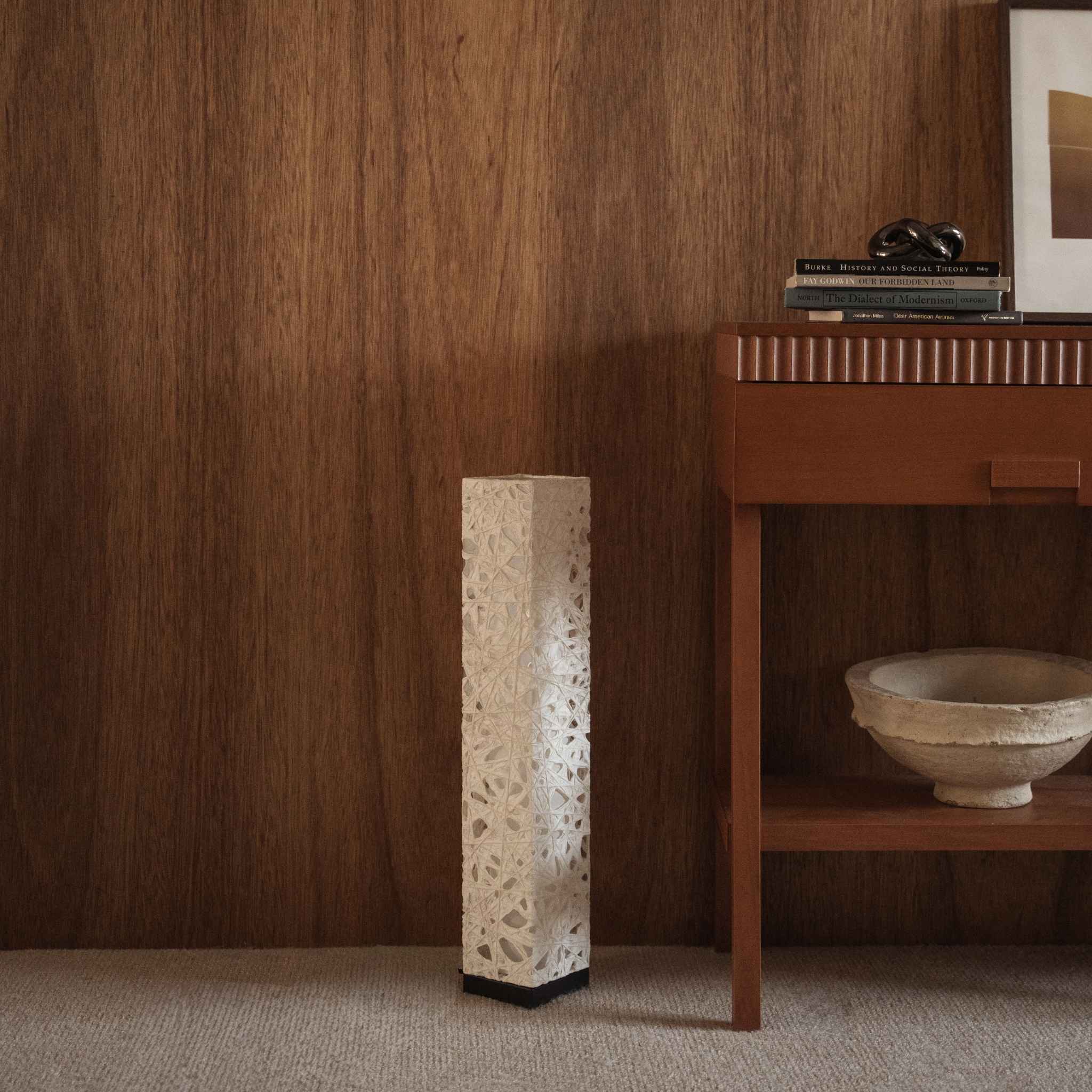 Japanese Paper Floor Lamp "ME-LOOK 02" White - Image 4