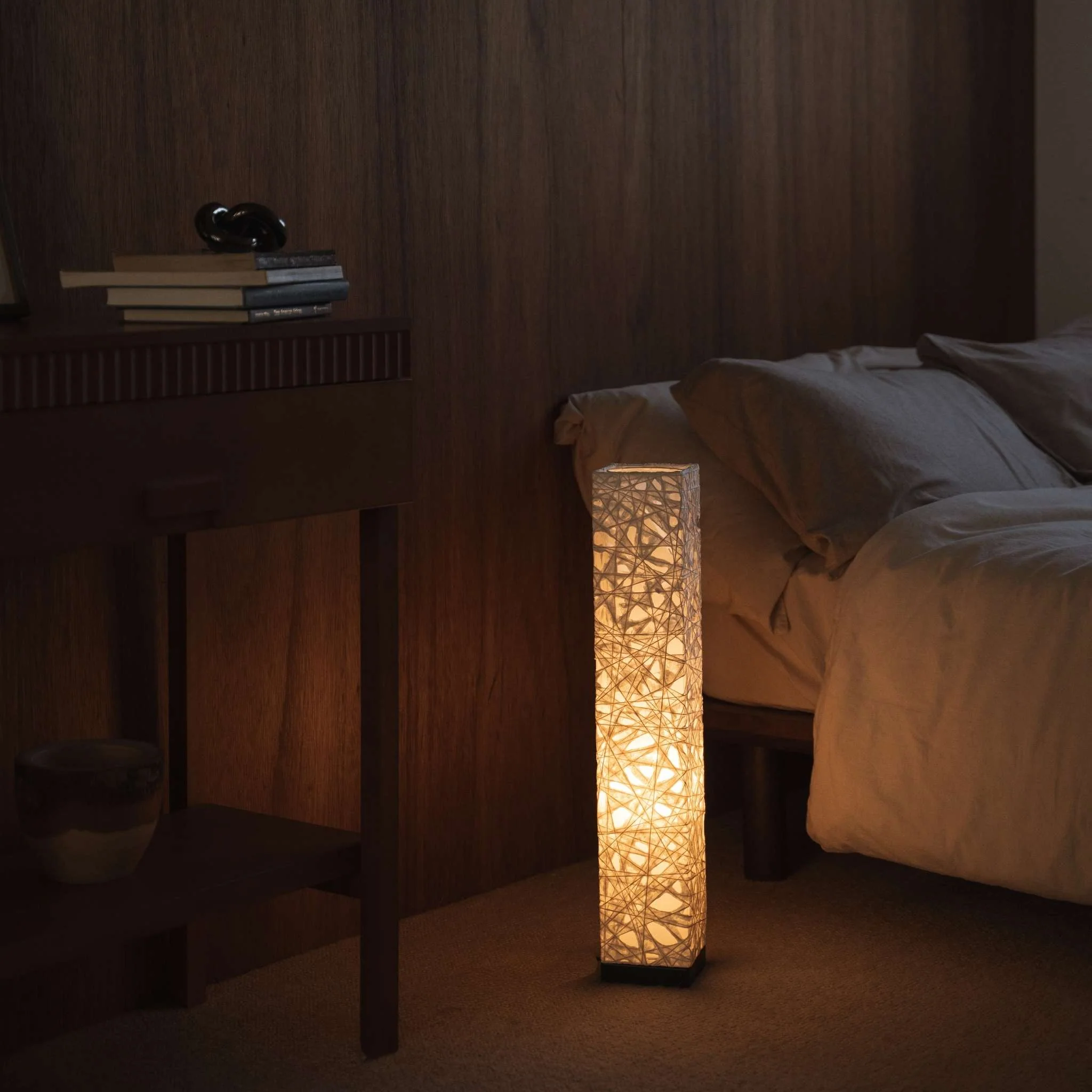 Japanese Paper Floor Lamp "ME-LOOK 02" White - Image 5