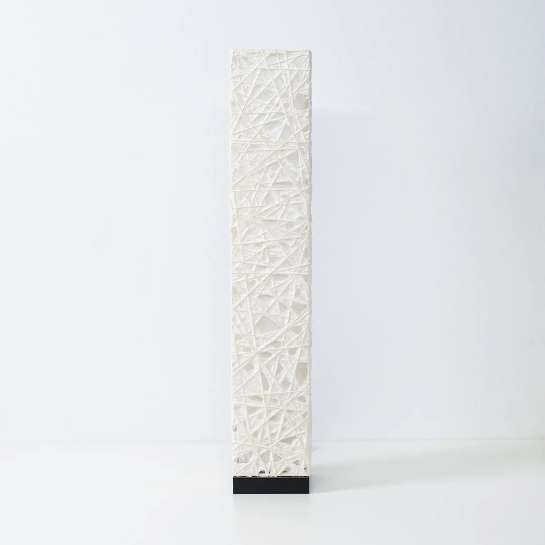 Japanese Paper Floor Lamp "ME-LOOK 02" White - Image 6