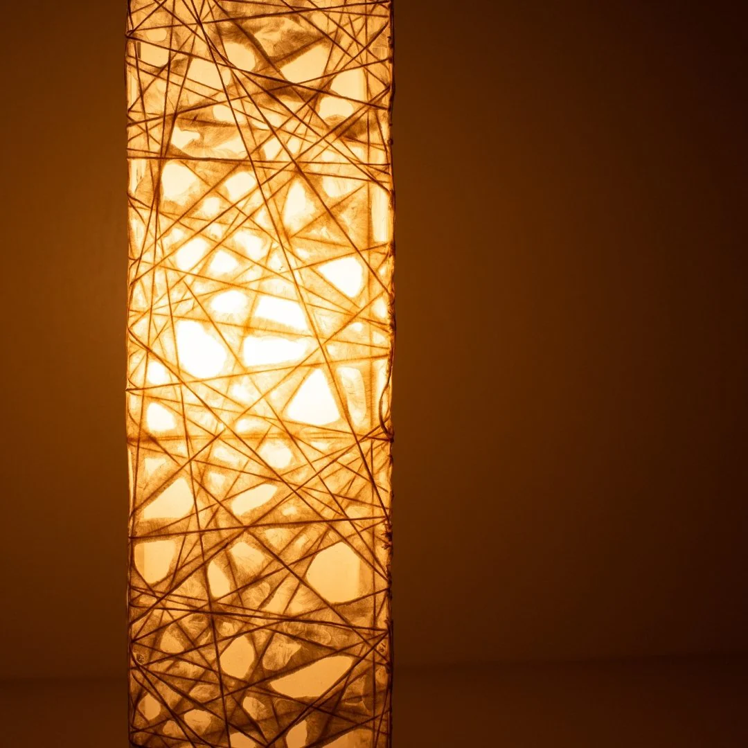 Japanese Paper Floor Lamp "ME-LOOK 02" White - Image 7