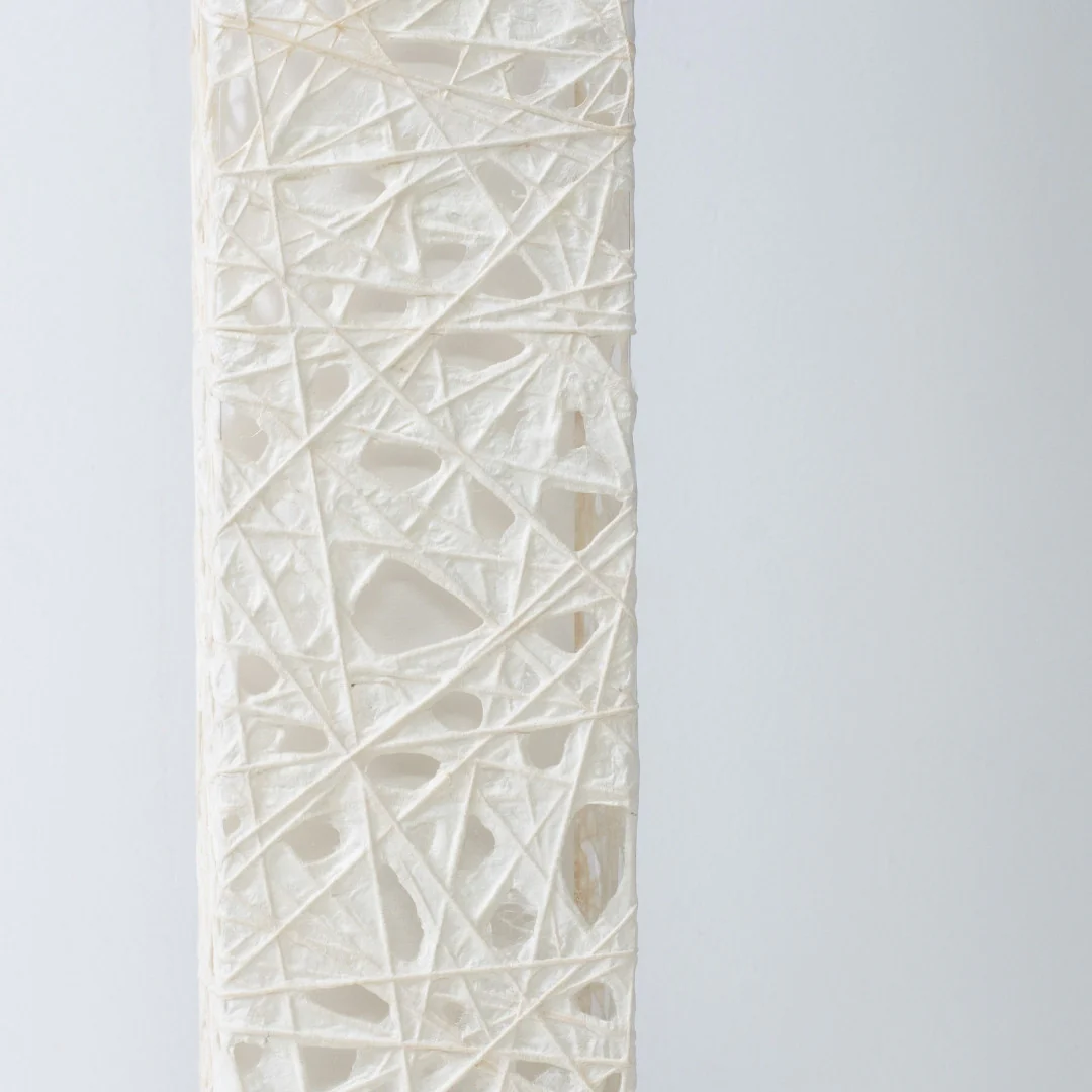 Japanese Paper Floor Lamp "ME-LOOK 02" White - Image 8