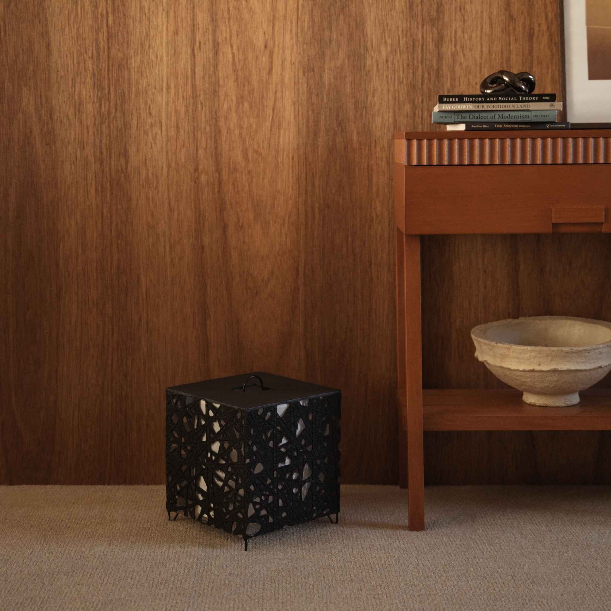 Japanese Paper Floor Lamp "ME-LOOK 03" Black - Image 5