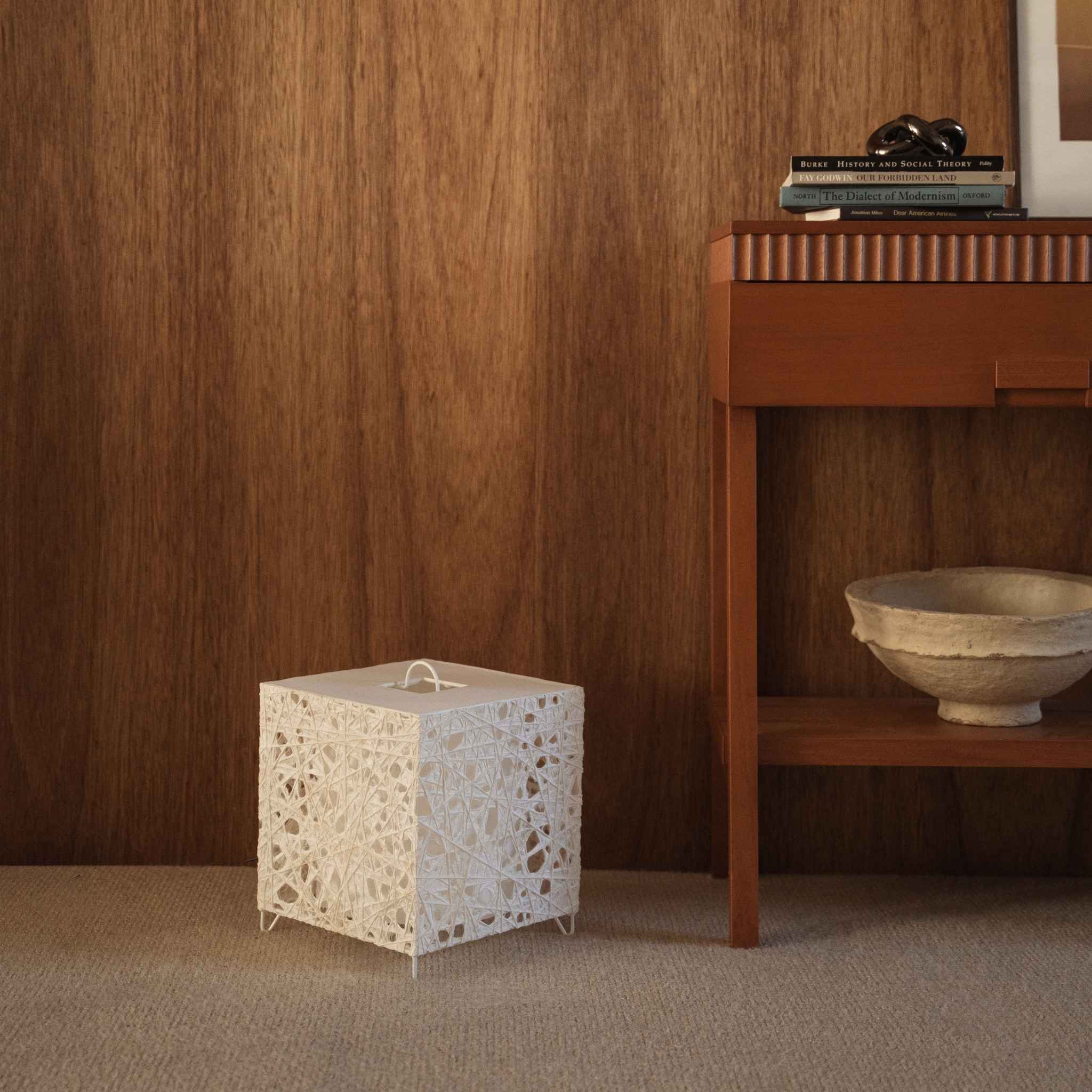 Japanese Paper Floor Lamp "ME-LOOK 03" White - Image 4