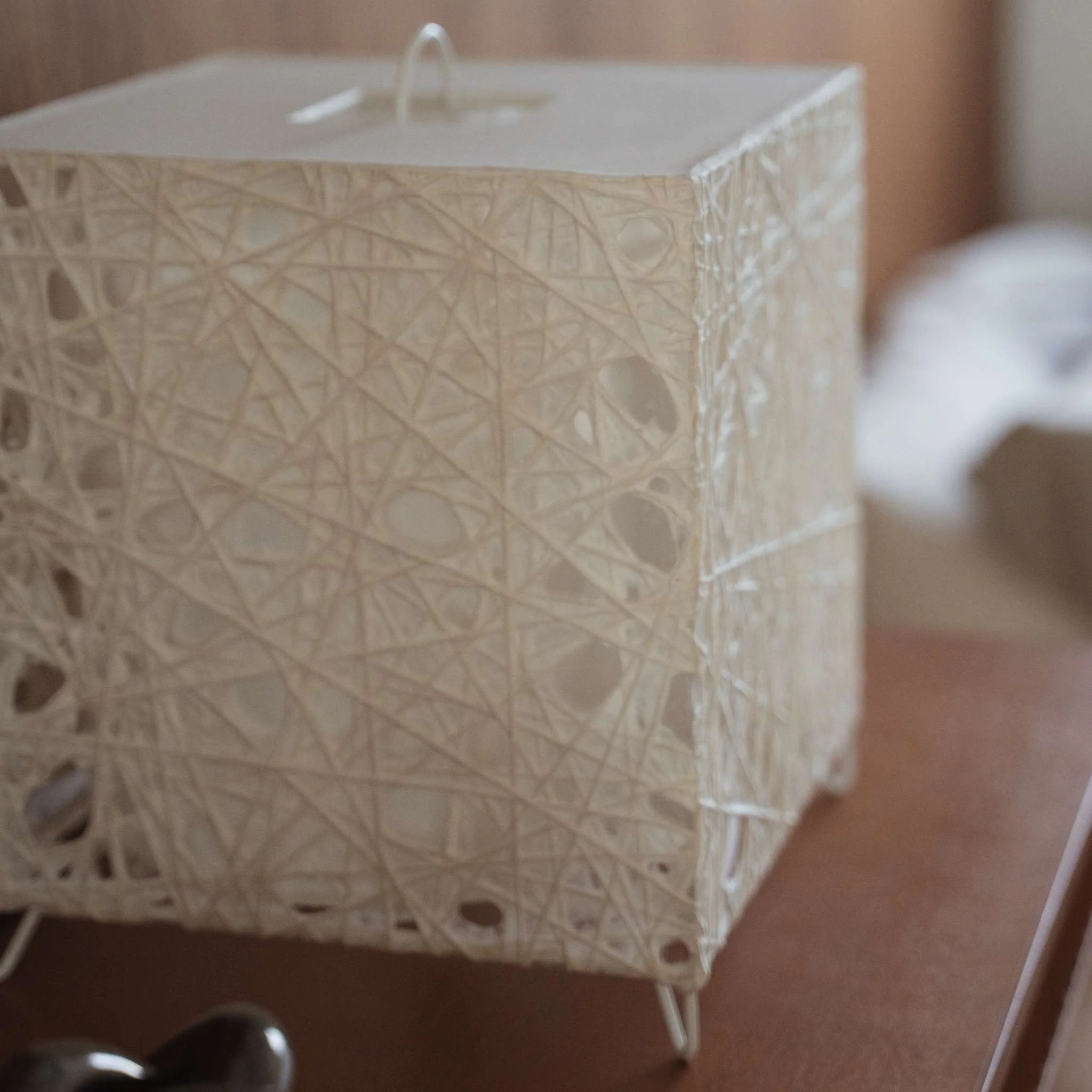 Japanese Paper Floor Lamp "ME-LOOK 03" White - Image 6