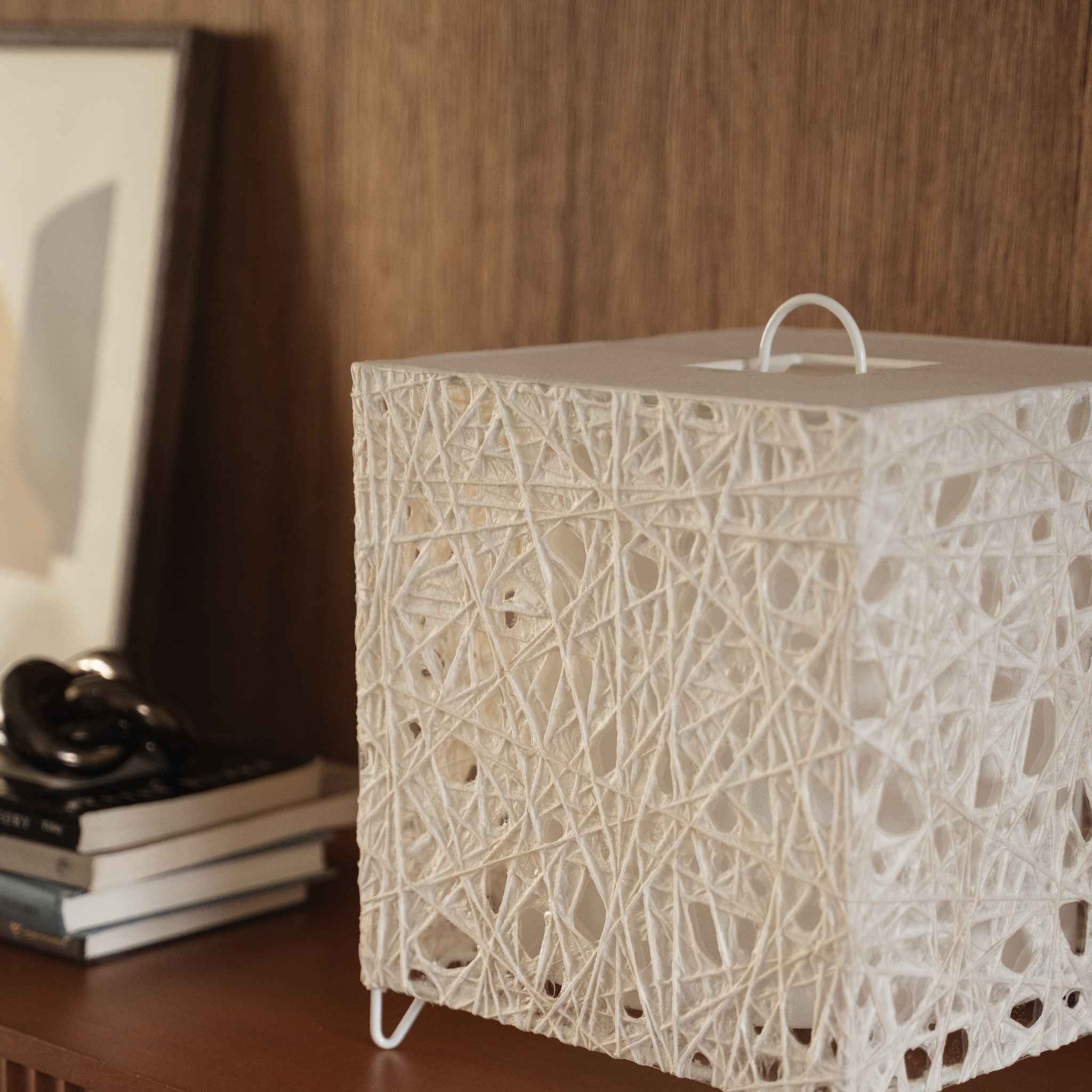 Japanese Paper Floor Lamp "ME-LOOK 03" White - Image 7