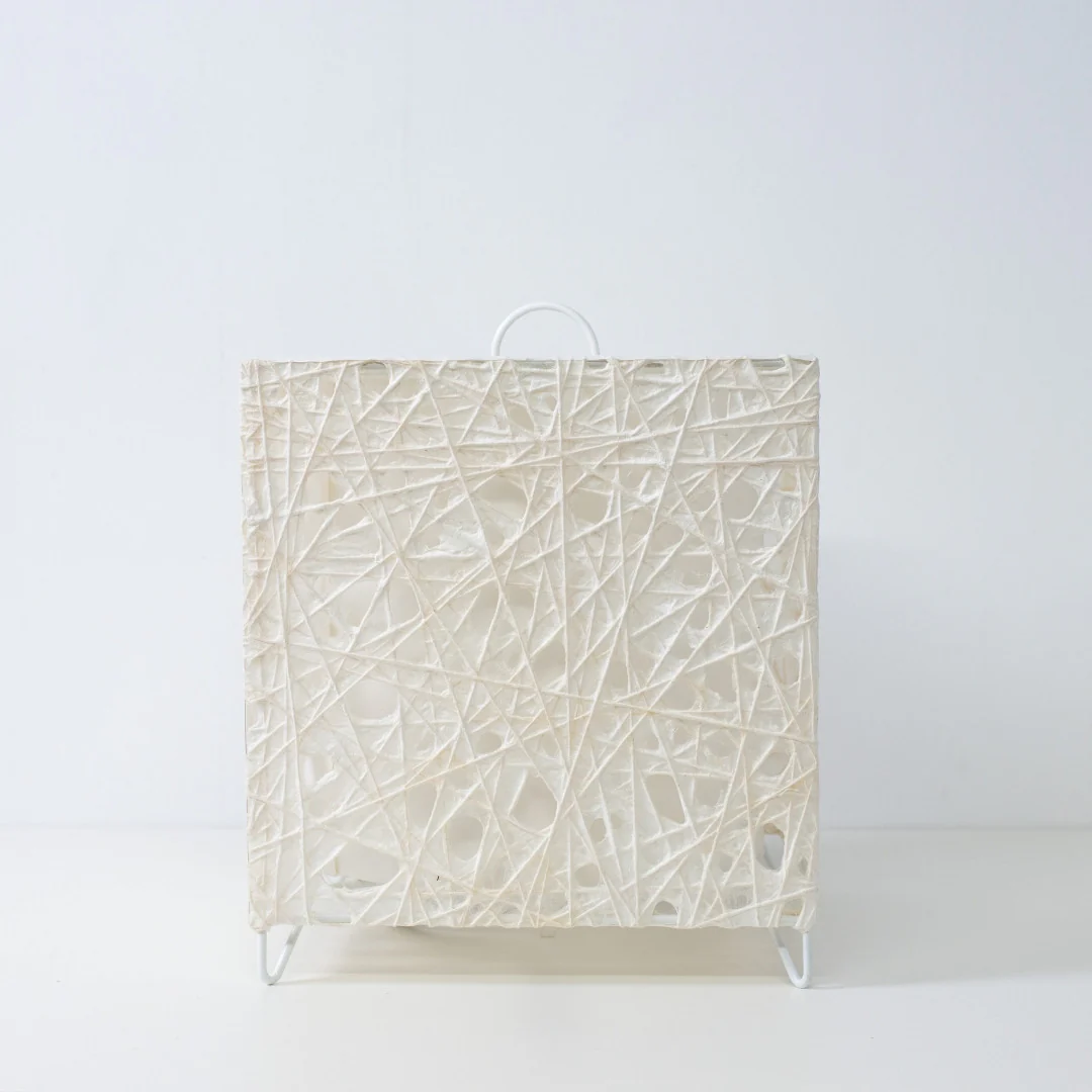 Japanese Paper Floor Lamp "ME-LOOK 03" White - Image 8