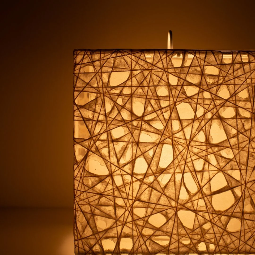 Japanese Paper Floor Lamp "ME-LOOK 03" White - Image 9