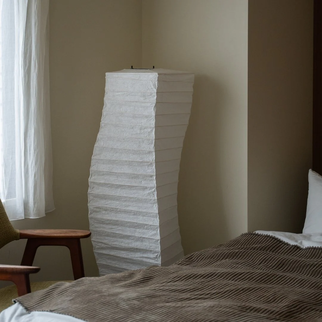 Japanese Paper Floor Lamp "Momi Washi 01" - Image 4
