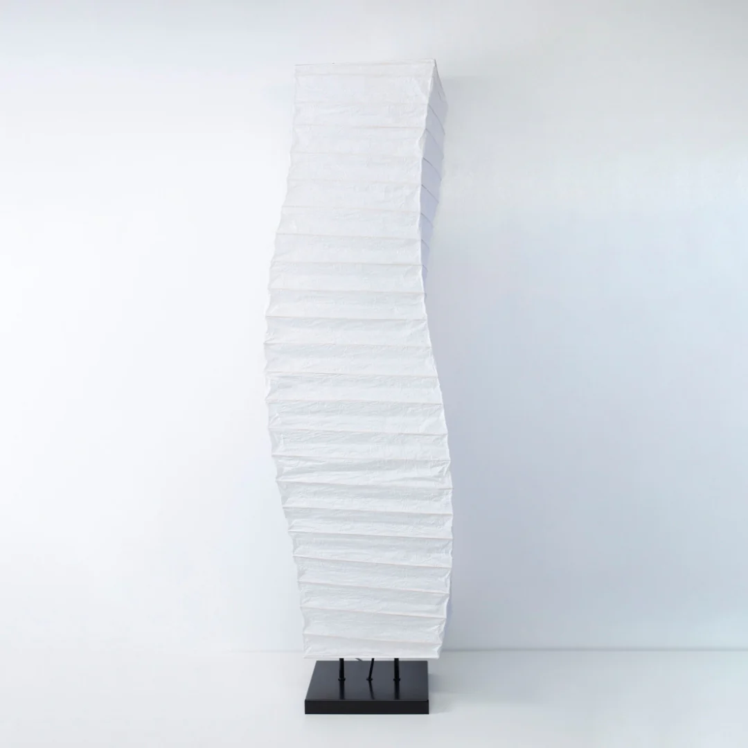 Japanese Paper Floor Lamp "Momi Washi 01" - Image 5