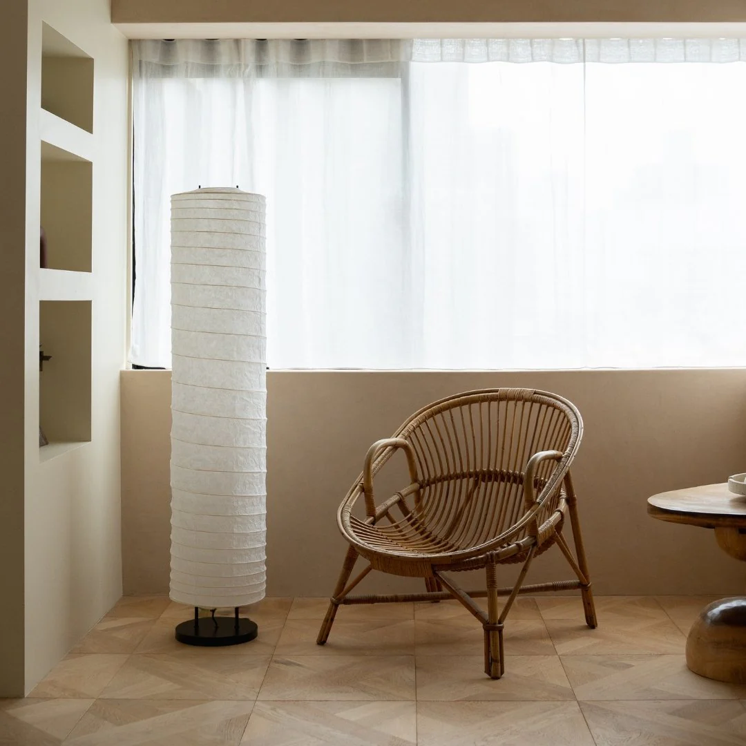 Japanese Paper Floor Lamp "Momi Washi 02" - Image 3