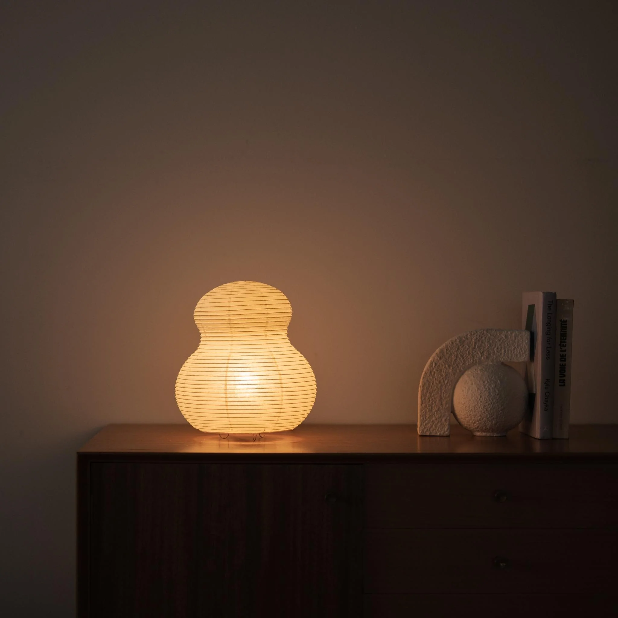 Japanese Paper Floor Lamp "paper moon 02" - Image 3