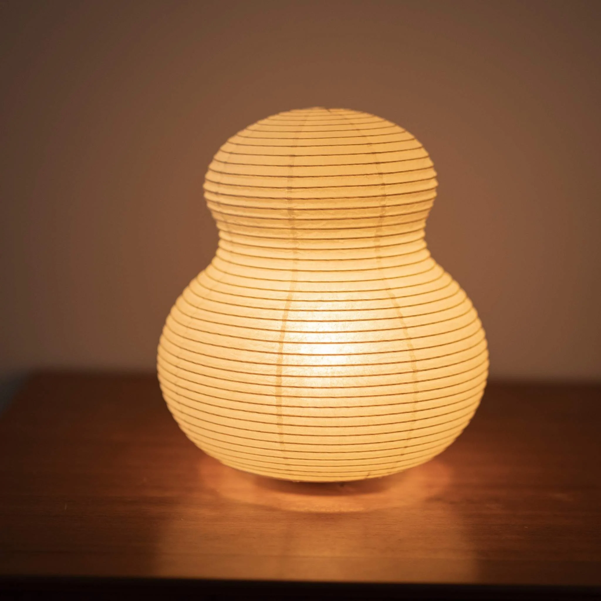 Japanese Paper Floor Lamp "paper moon 02" - Image 4
