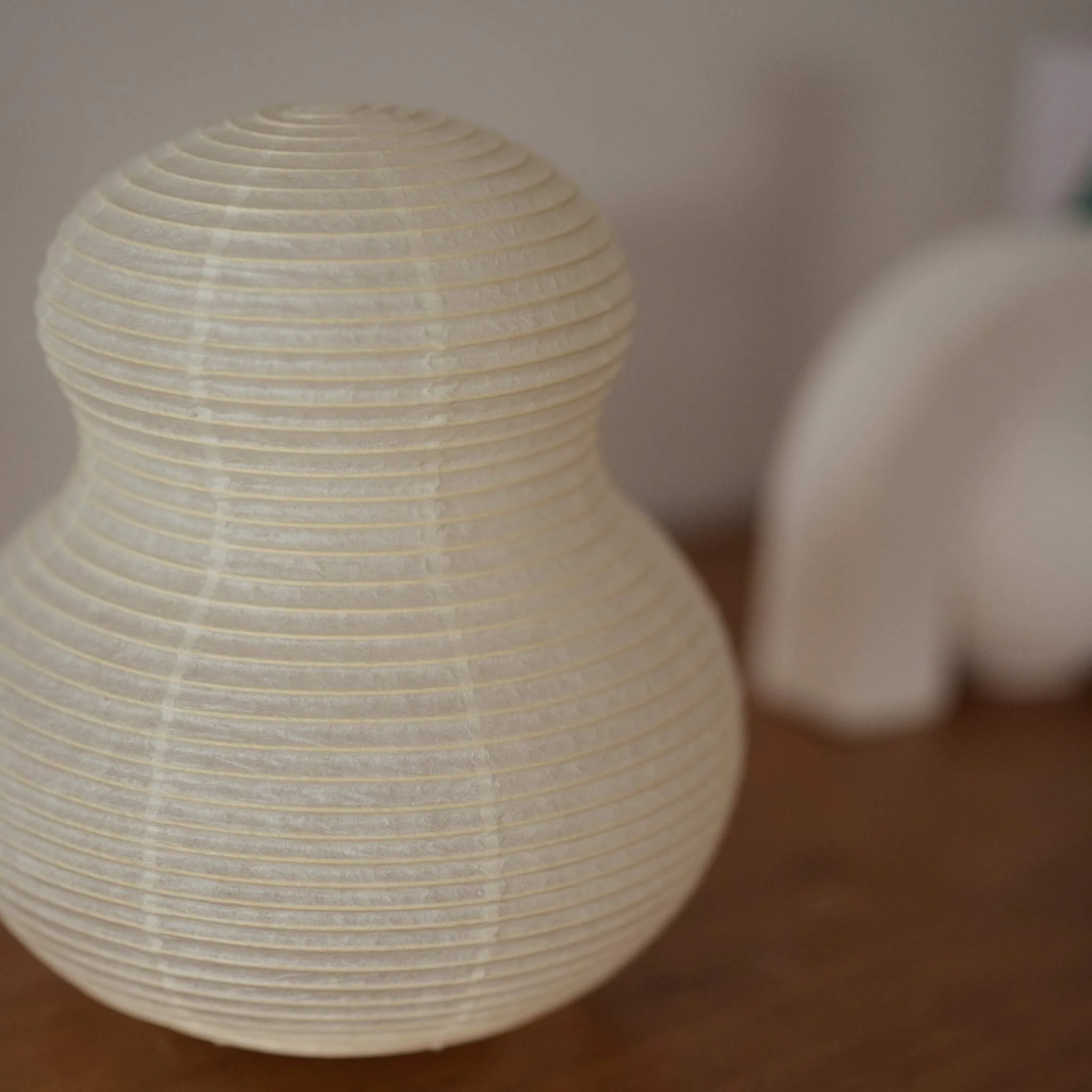 Japanese Paper Floor Lamp "paper moon 02" - Image 5