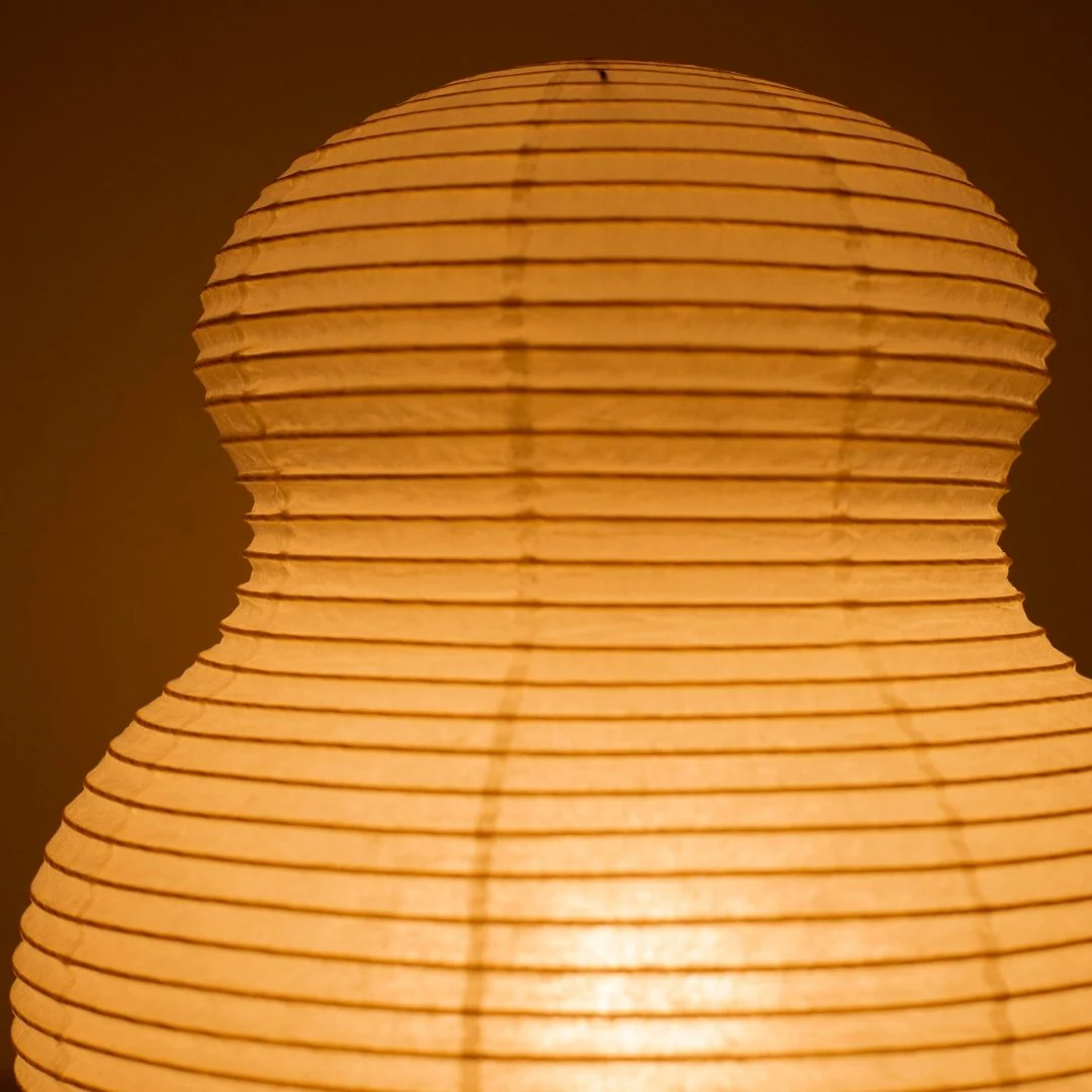 Japanese Paper Floor Lamp "paper moon 02" - Image 8