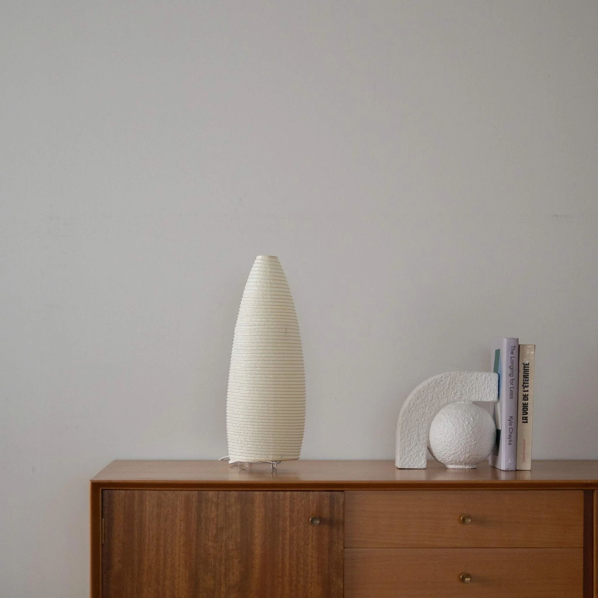 Japanese Paper Floor Lamp "paper moon 03" - Image 2