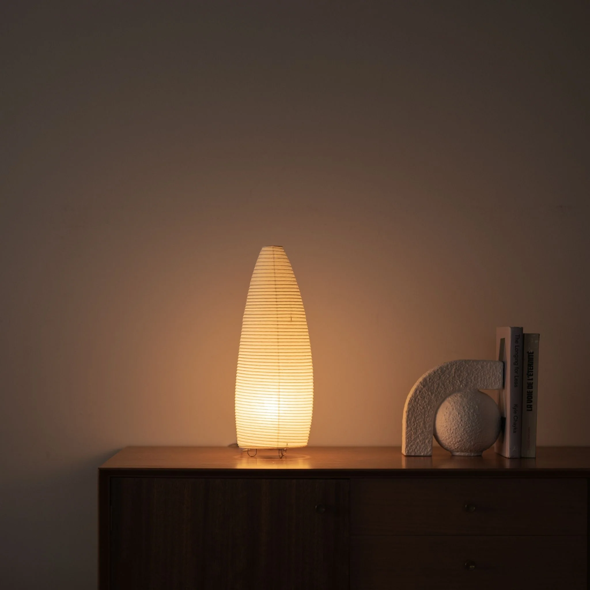 Japanese Paper Floor Lamp "paper moon 03" - Image 3