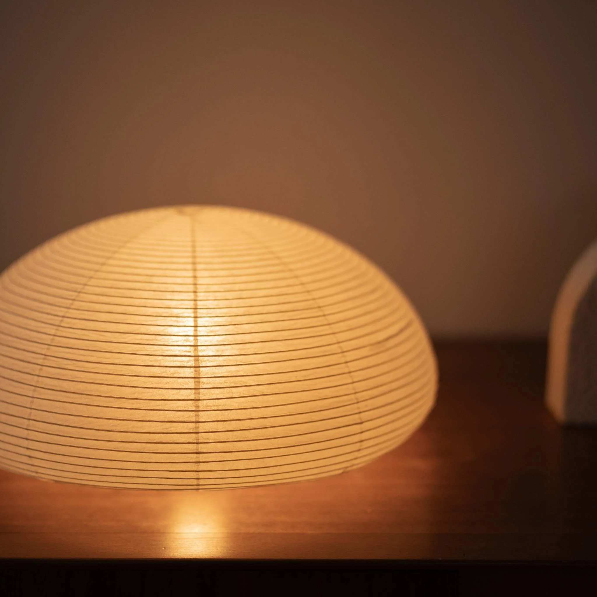 Japanese Paper Floor Lamp "paper moon 04" - Image 4
