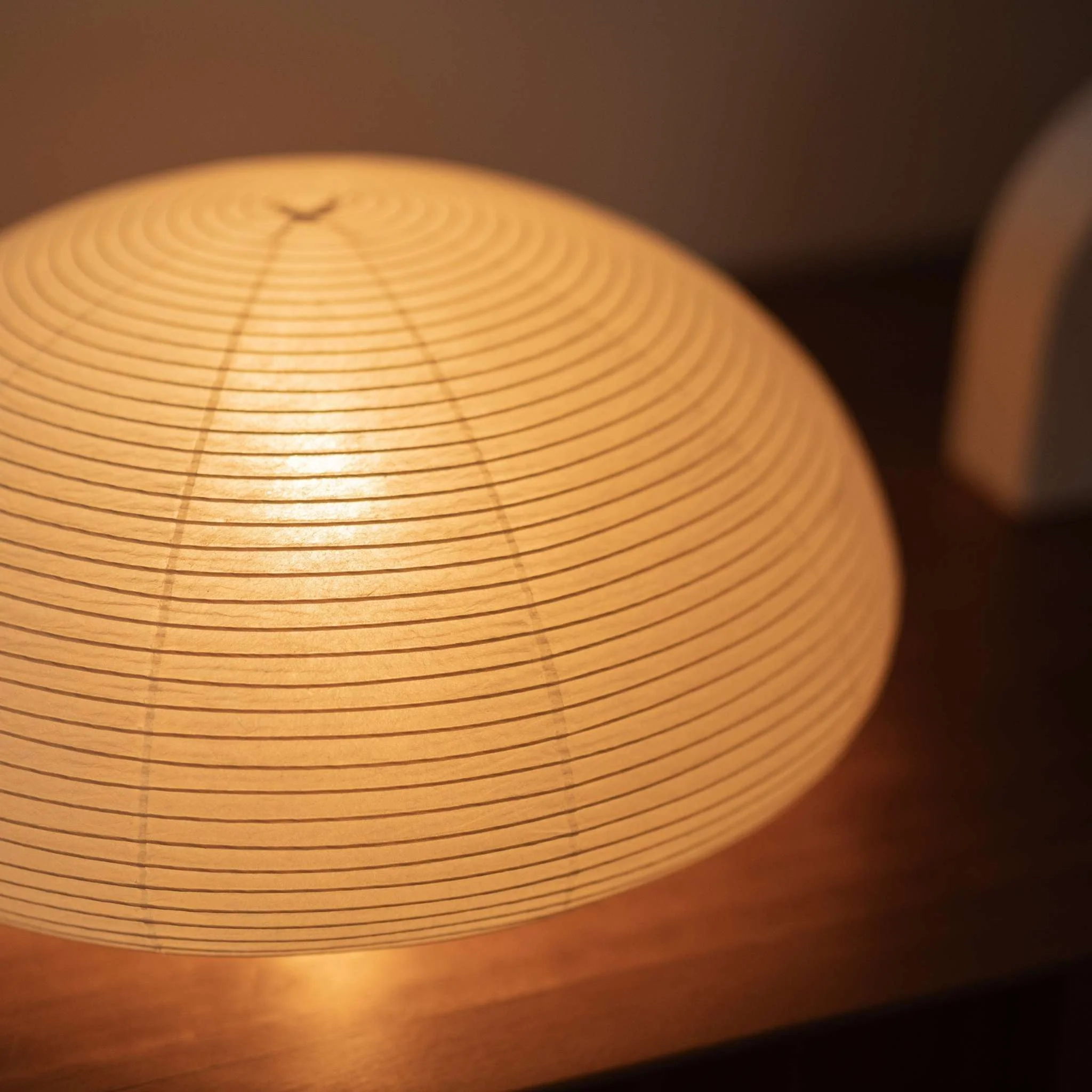 Japanese Paper Floor Lamp "paper moon 04" - Image 6