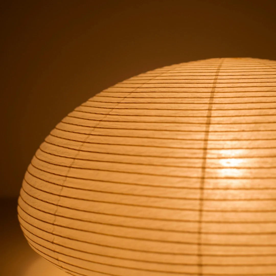 Japanese Paper Floor Lamp "paper moon 04" - Image 8