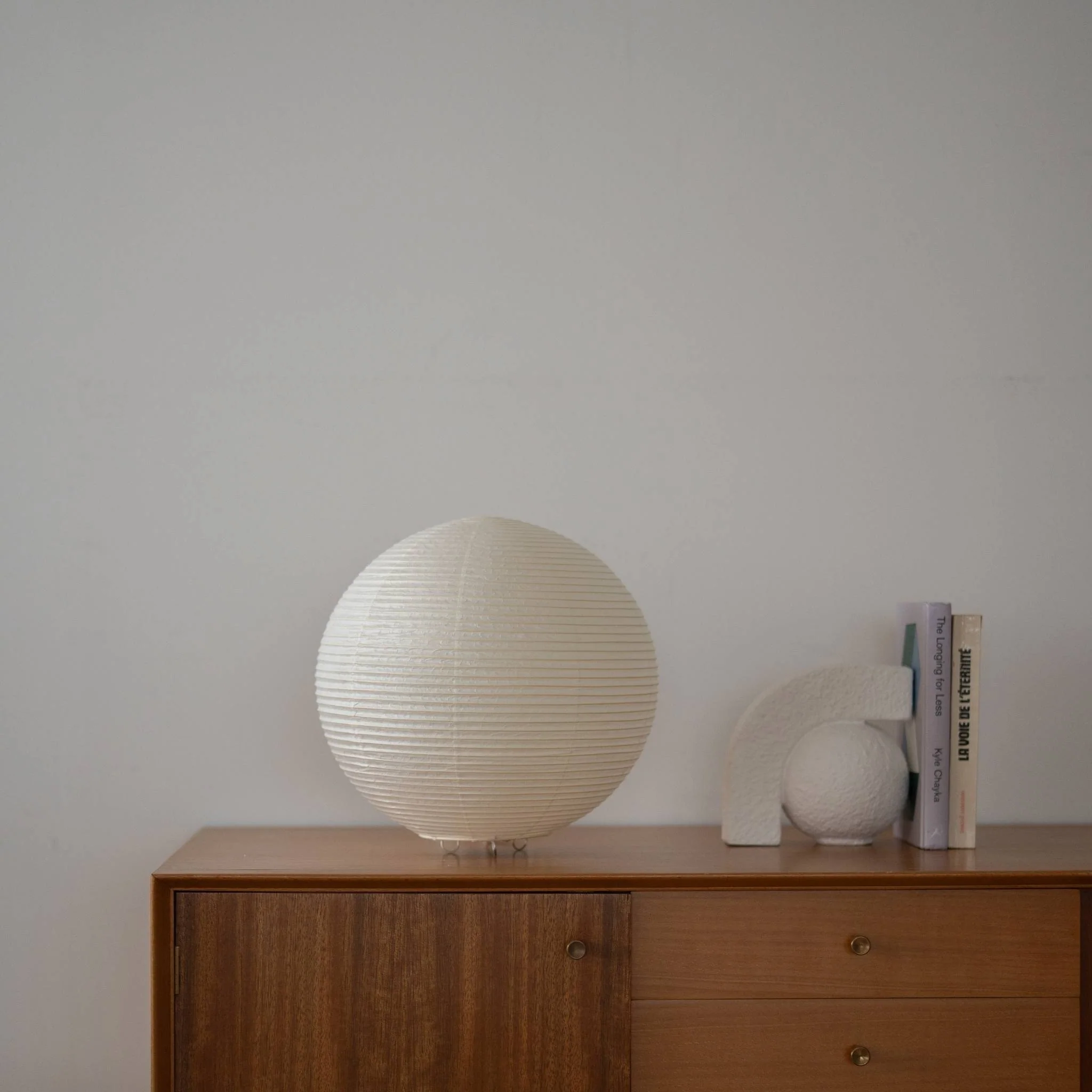 Japanese Paper Floor Lamp "paper moon 05" - Image 2