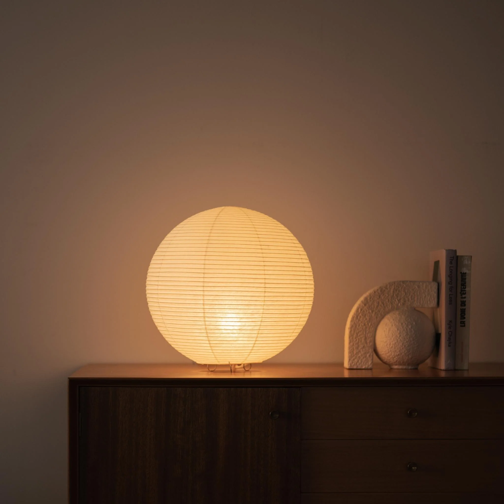 Japanese Paper Floor Lamp "paper moon 05" - Image 3