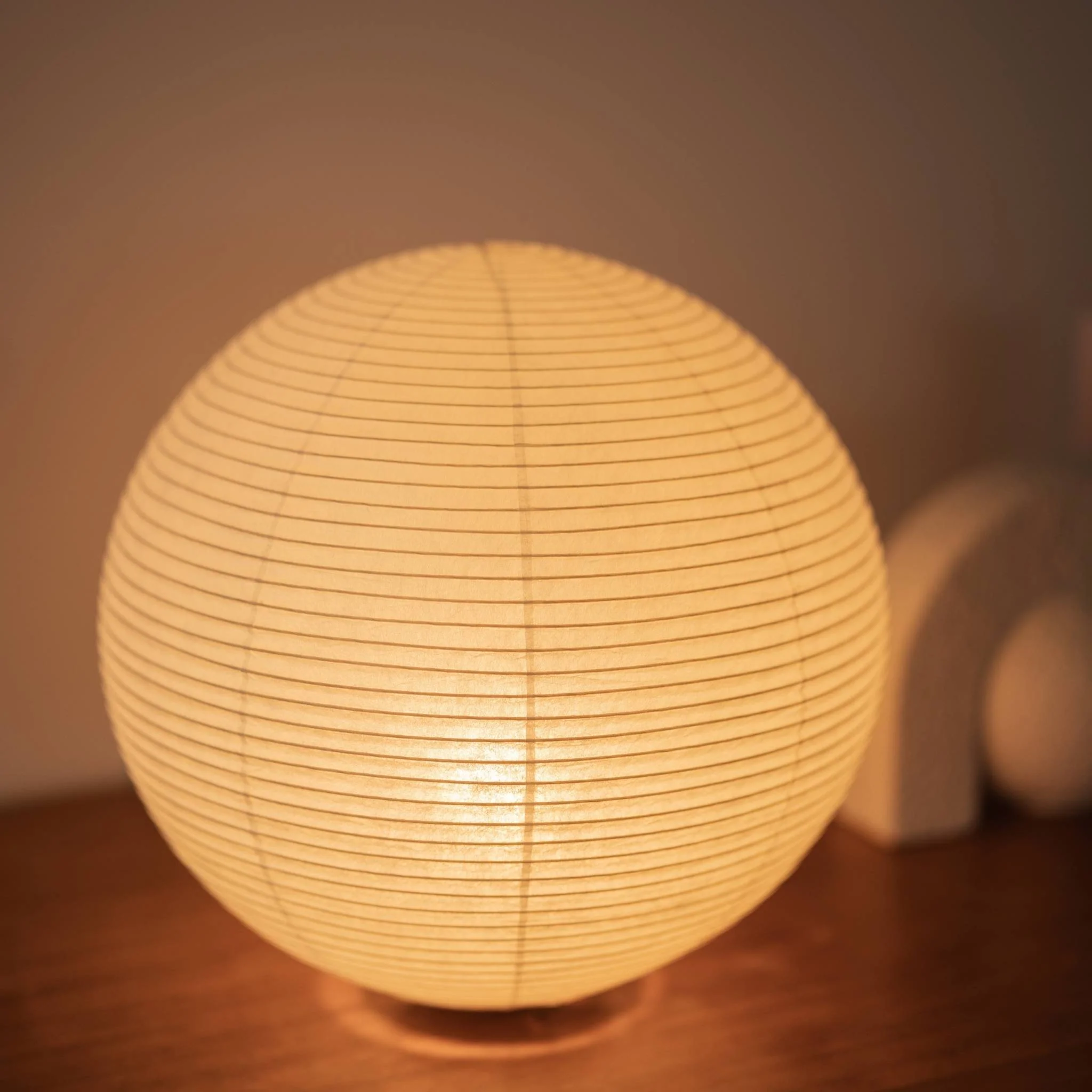 Japanese Paper Floor Lamp "paper moon 05" - Image 5