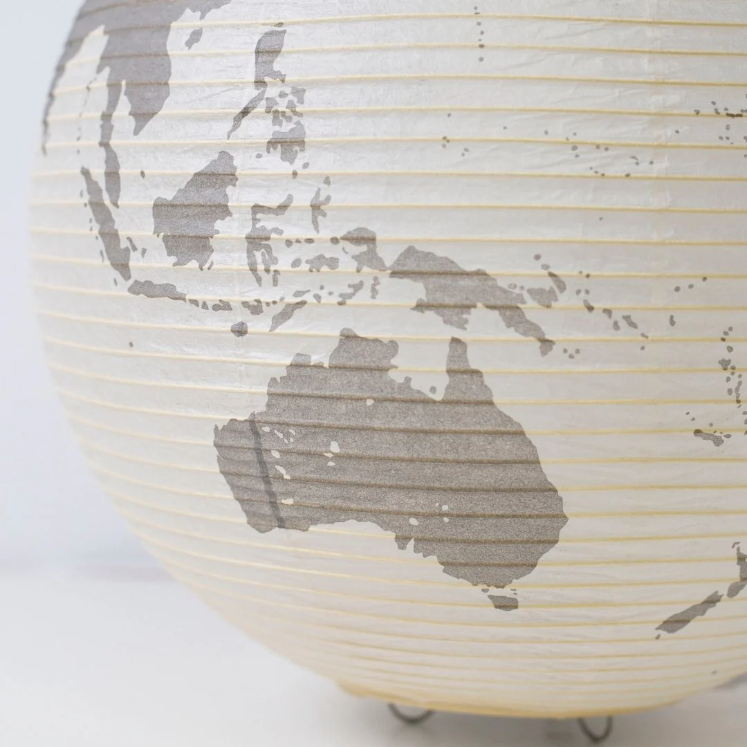 Japanese Paper Floor Lamp "paper moon 05G" - Image 11