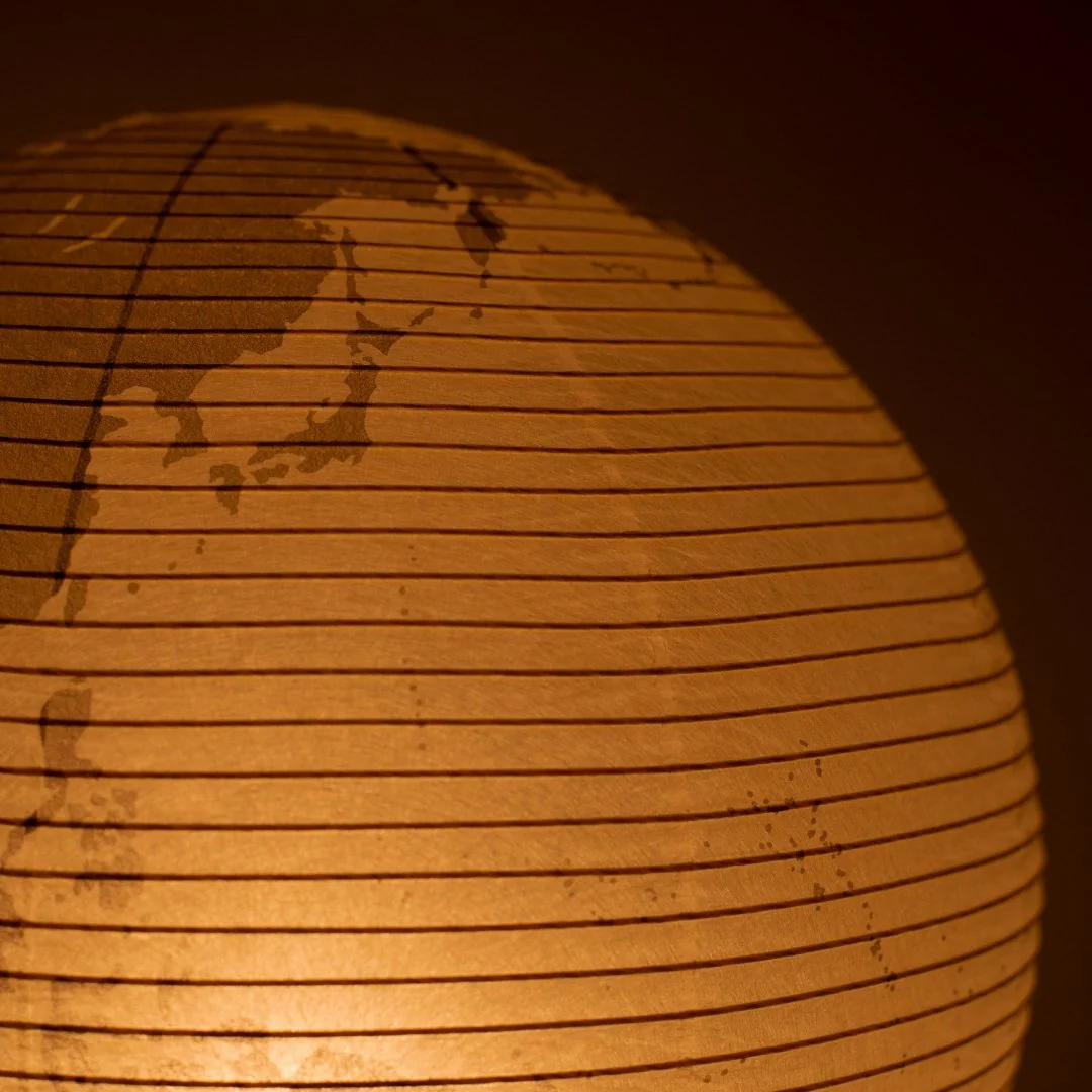Japanese Paper Floor Lamp "paper moon 05G" - Image 12