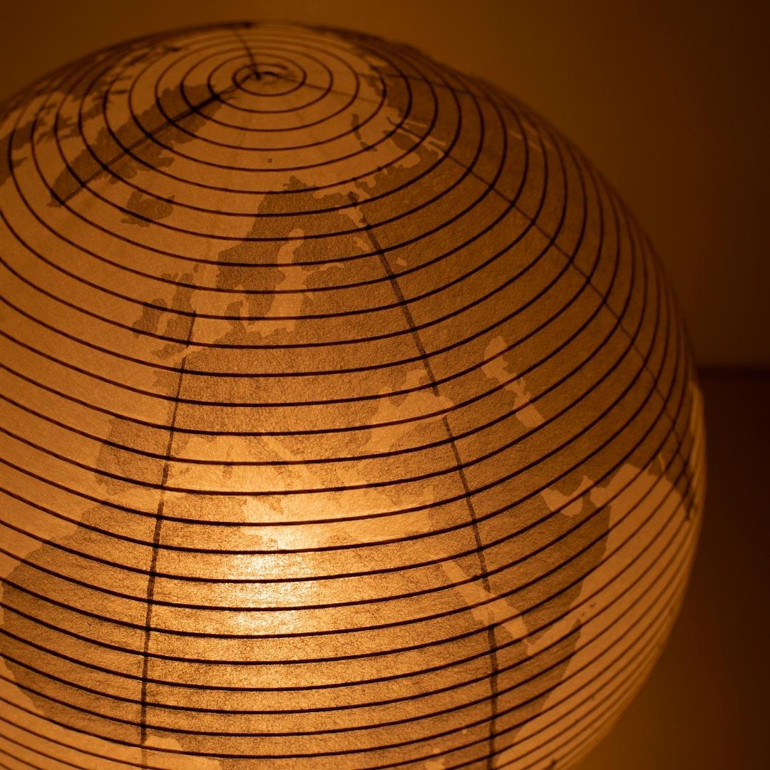 Japanese Paper Floor Lamp "paper moon 05G" - Image 14