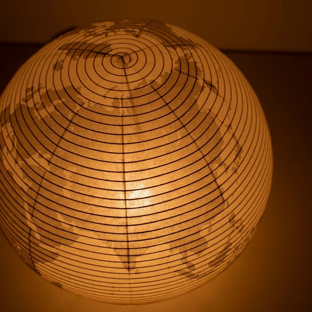 Japanese Paper Floor Lamp "paper moon 05G" - Image 15