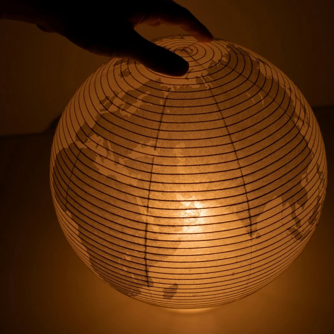 Japanese Paper Floor Lamp "paper moon 05G" - Image 16