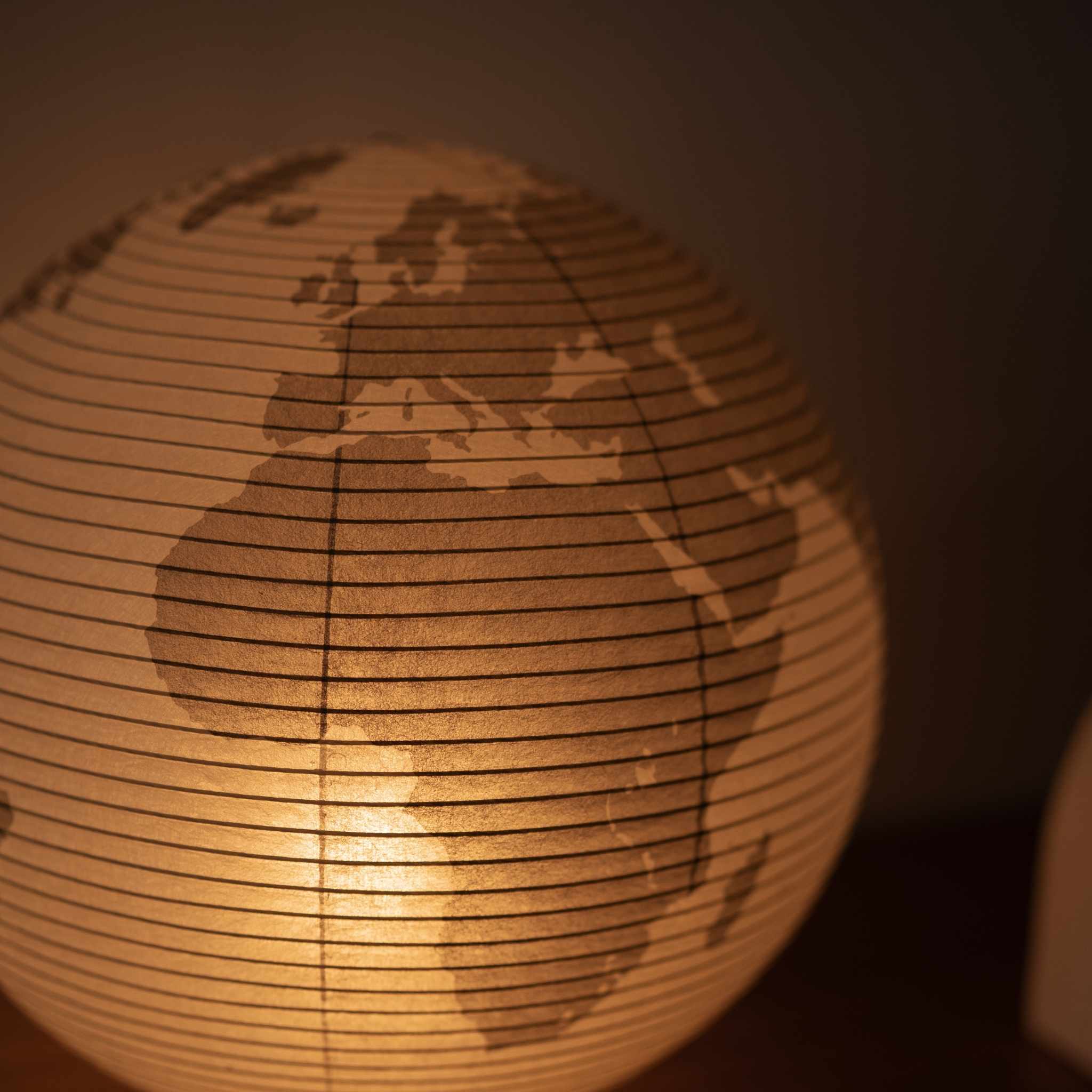Japanese Paper Floor Lamp "paper moon 05G" - Image 5