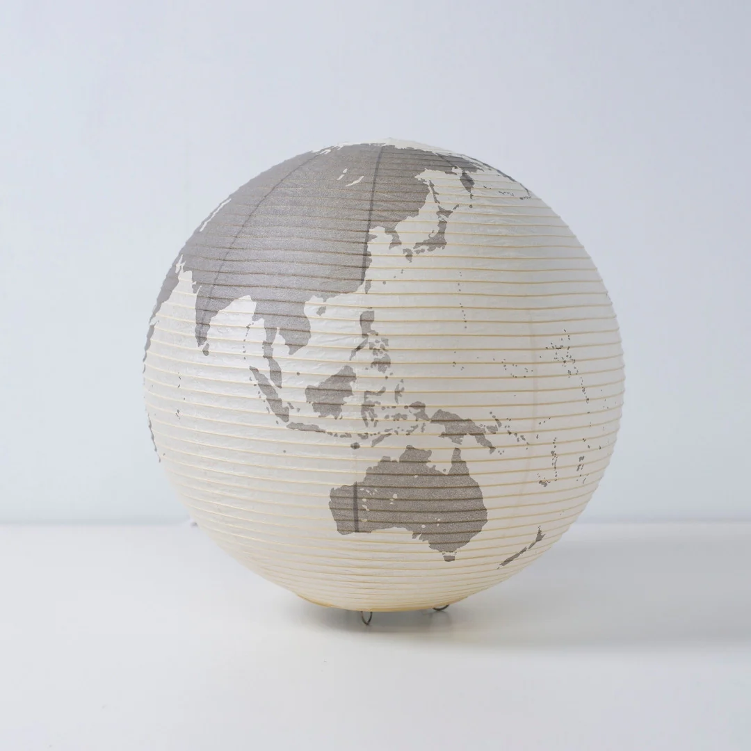 Japanese Paper Floor Lamp "paper moon 05G" - Image 7