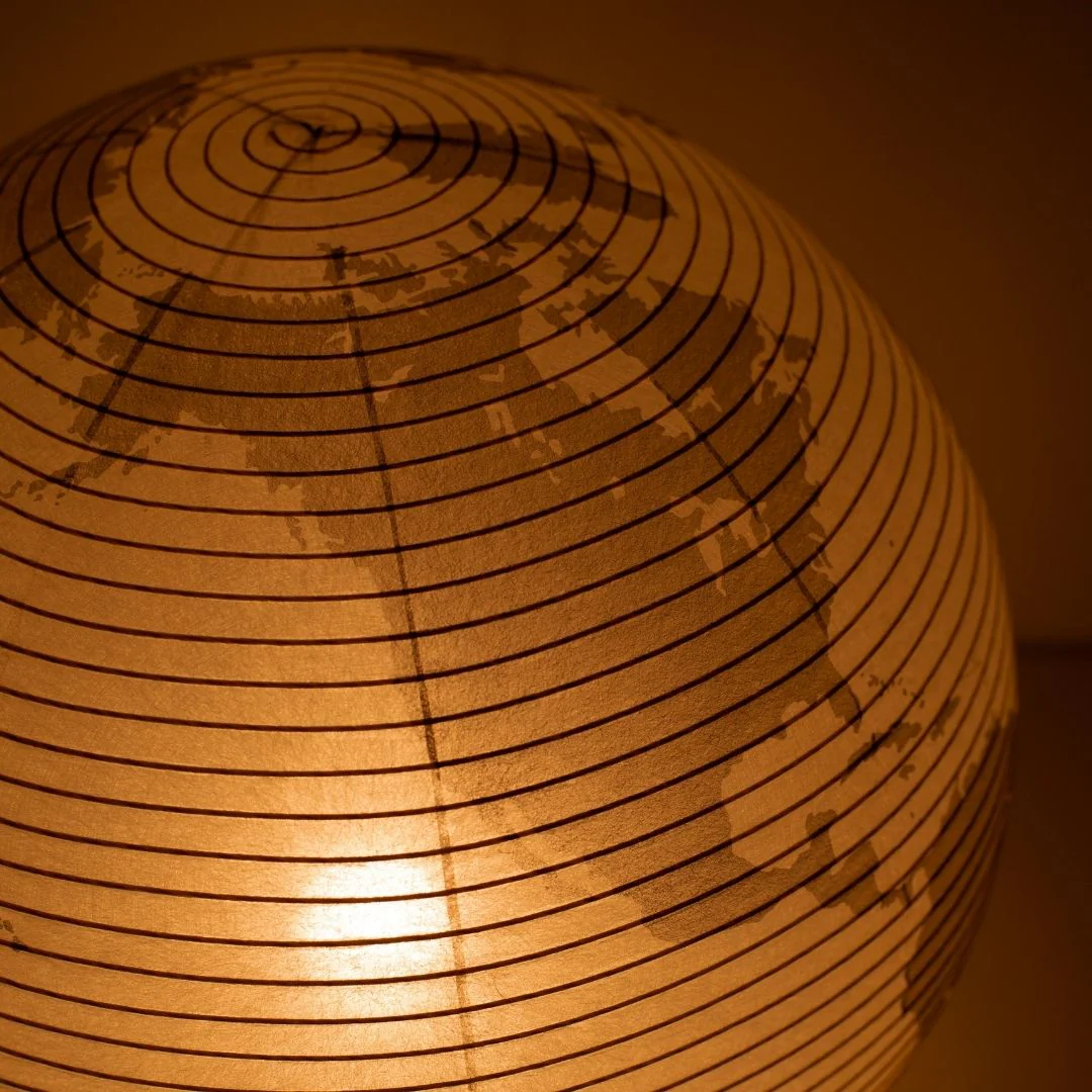 Japanese Paper Floor Lamp "paper moon 05G" - Image 8