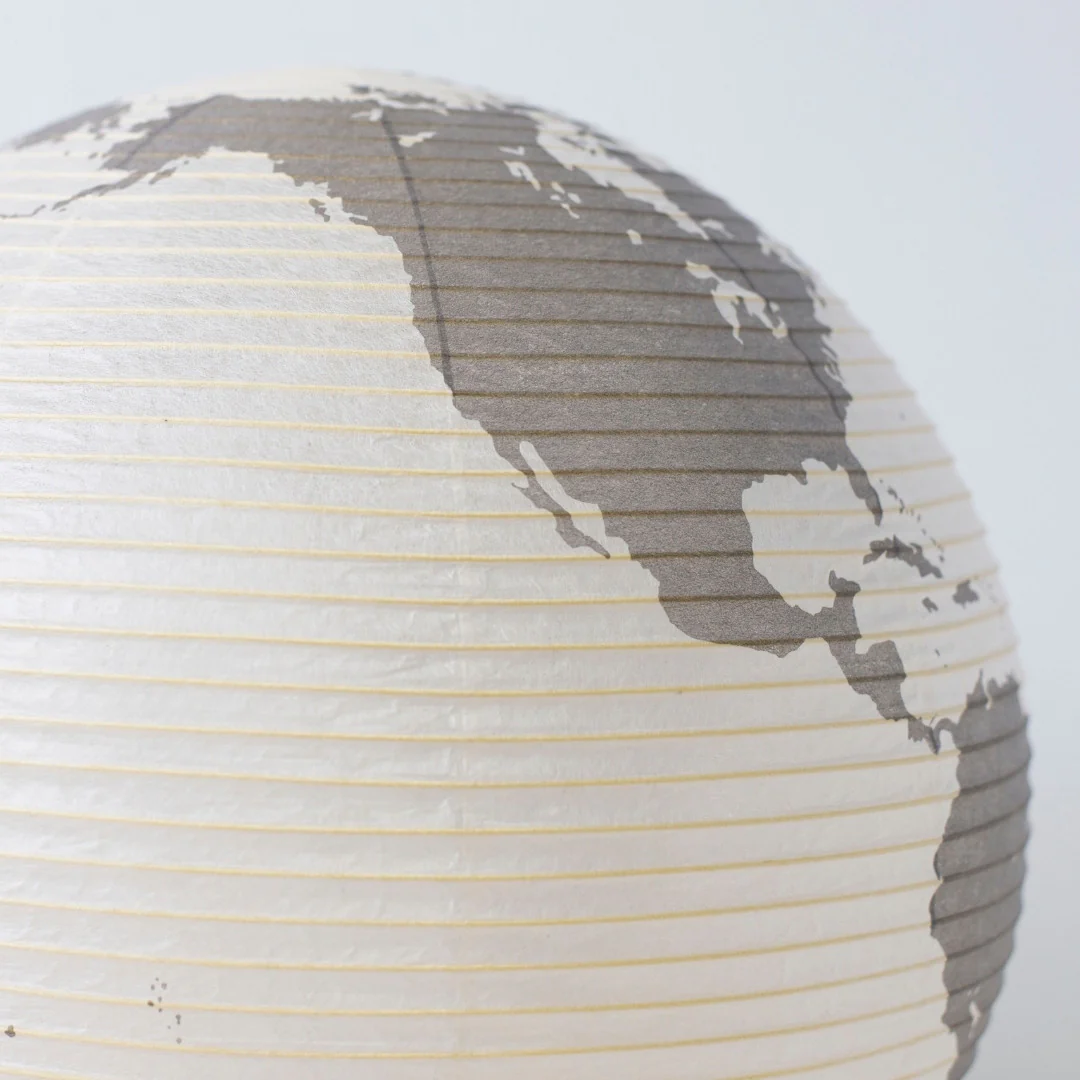 Japanese Paper Floor Lamp "paper moon 05G" - Image 9
