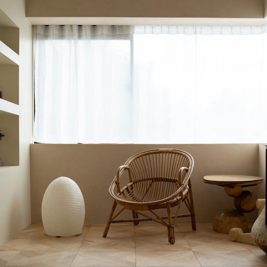 Japanese Paper Floor Lamp "paper moon 11" - Image 3