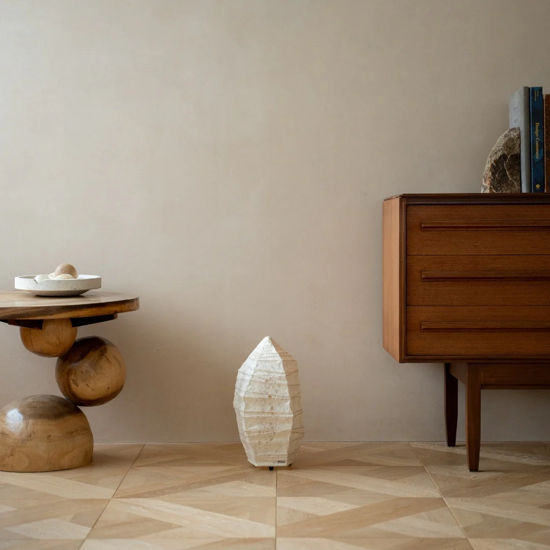 Japanese Paper Floor Lamp “PAPER STONE” Small - Image 4