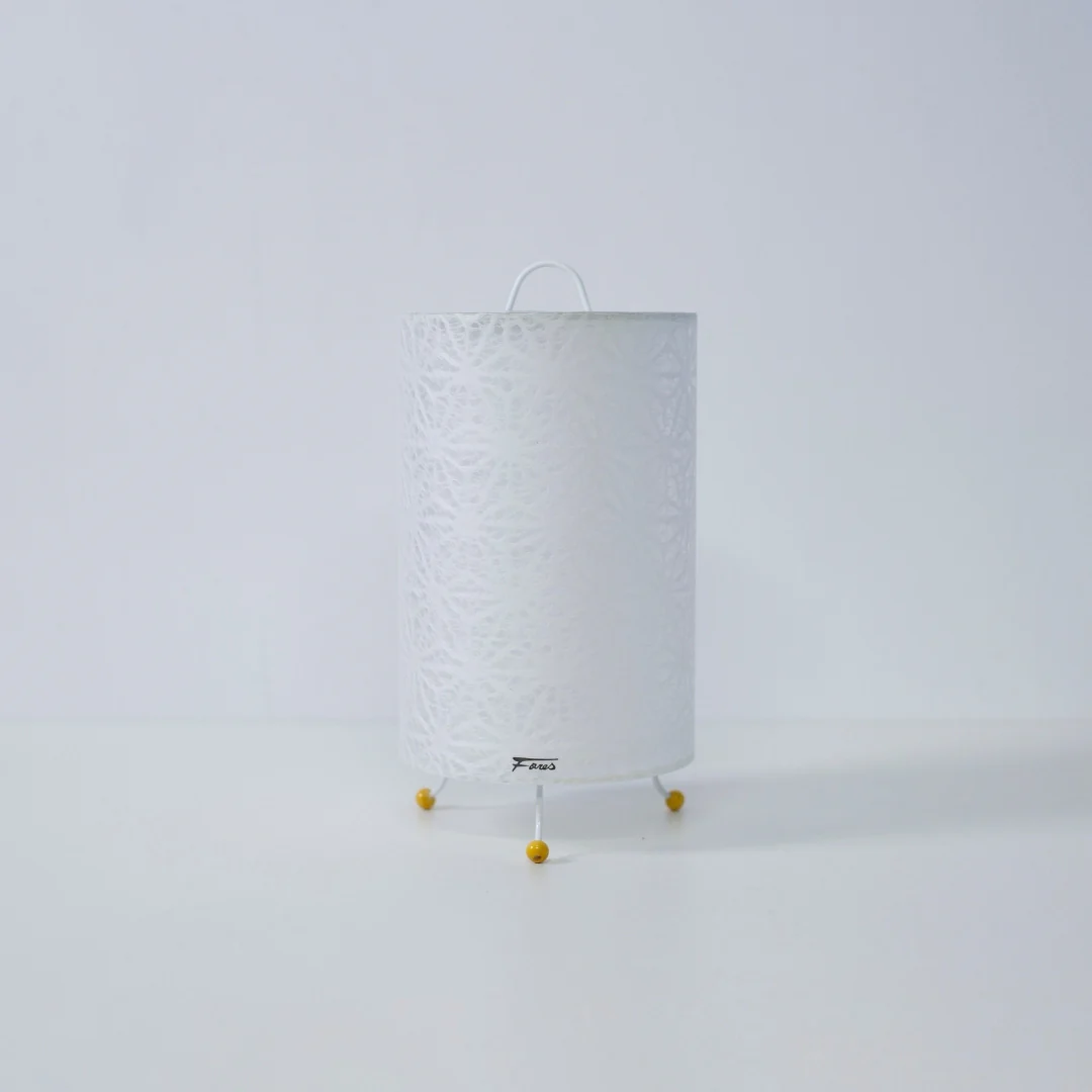 Japanese Paper Table Lamp "Lace Washi" White - Image 3