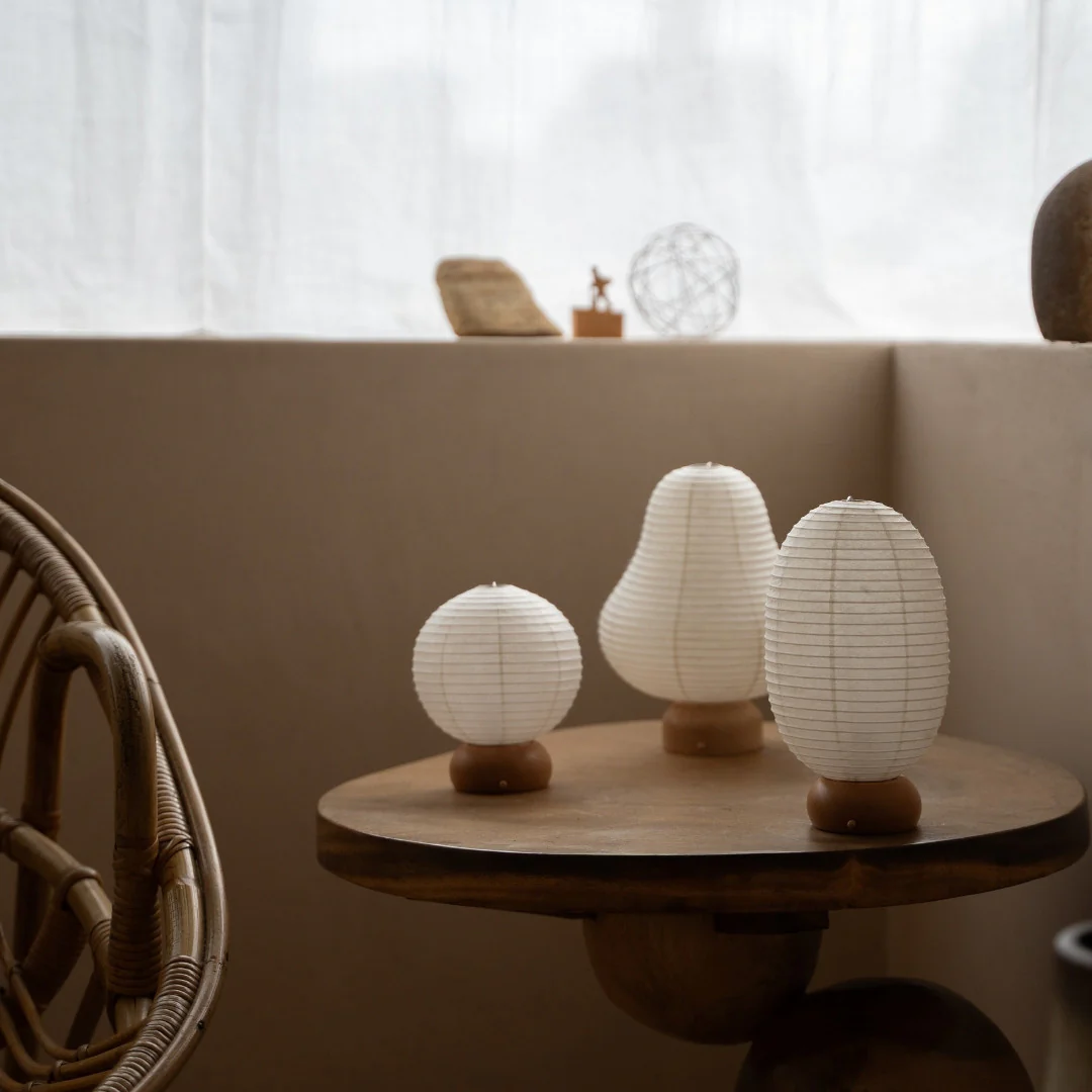 Japanese Paper Table Lamp "Mountain" - Image 4