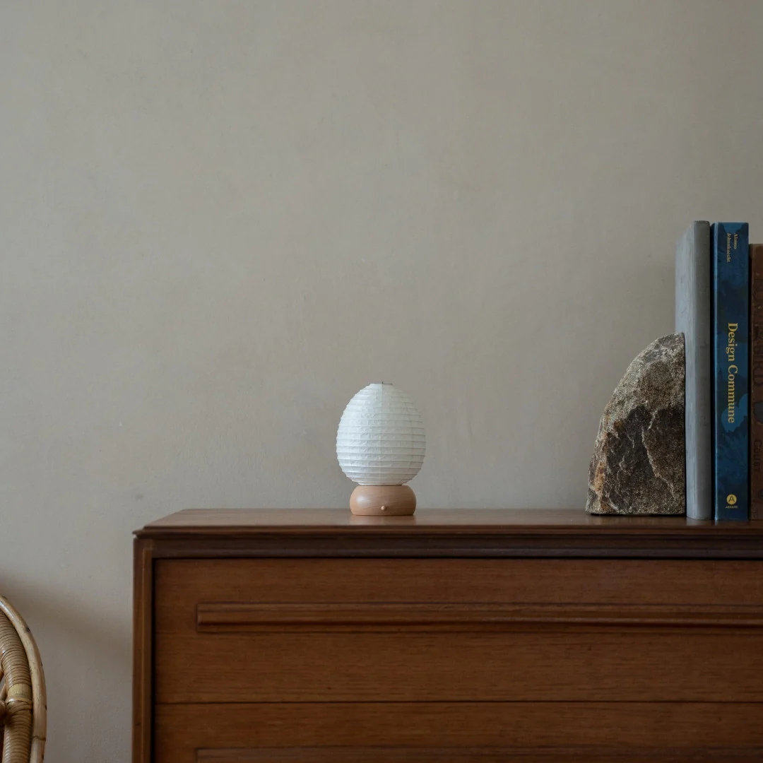 Japanese Paper Table Lamp "Mini Egg" - Image 2