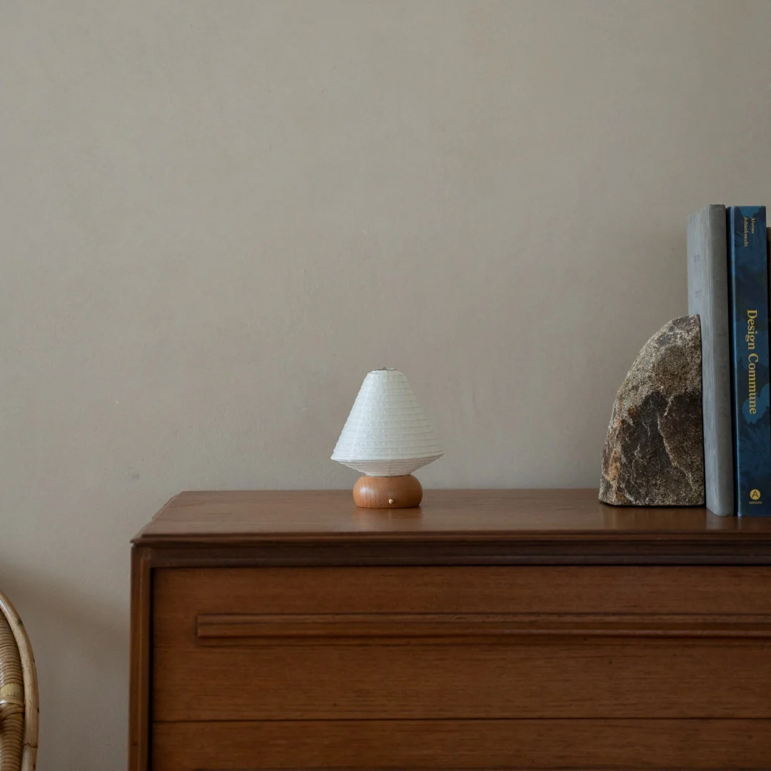Japanese Paper Table Lamp "Mini Triangle" - Image 2