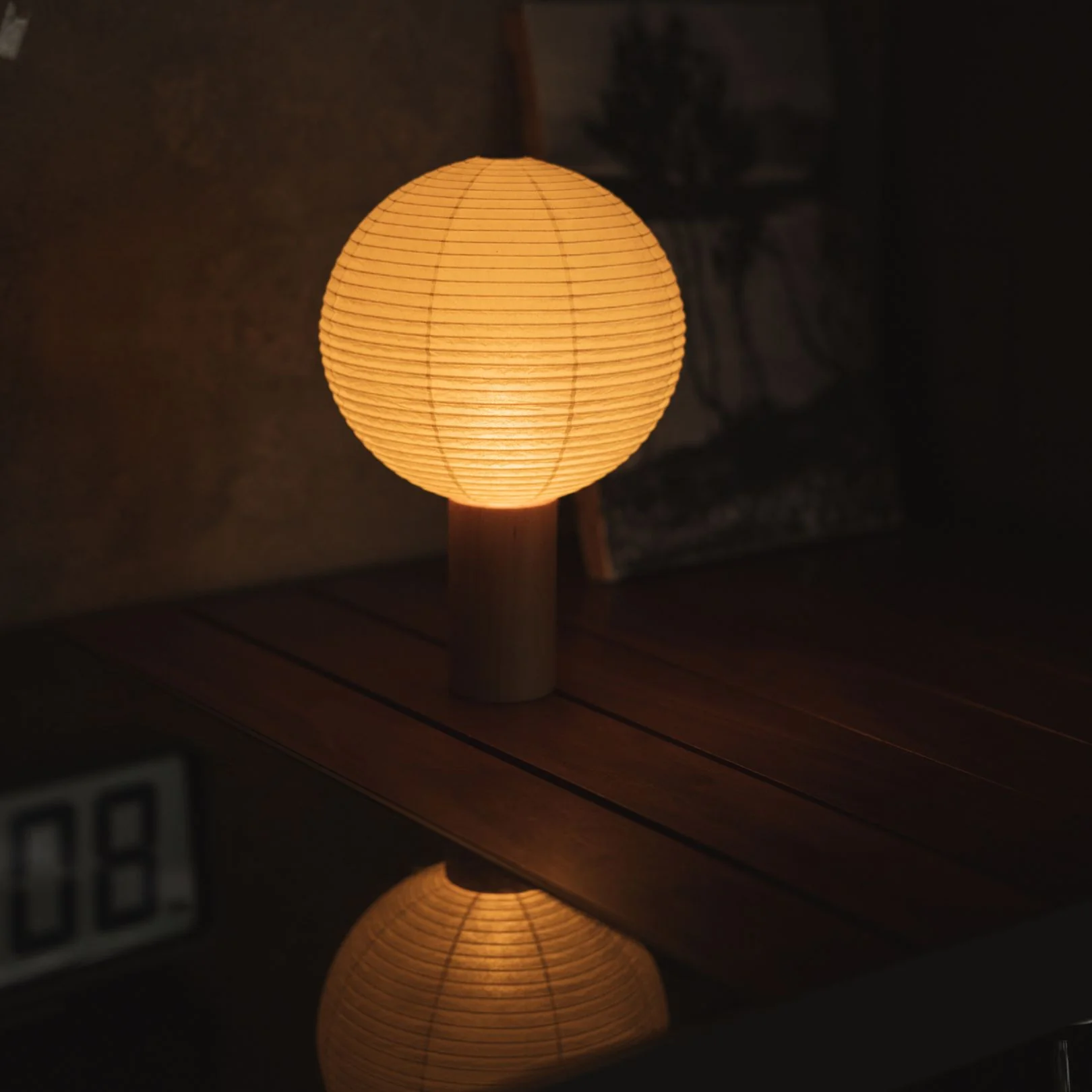 Japanese Paper Table Lamp “TORCHIN CIRCLE" - Image 6