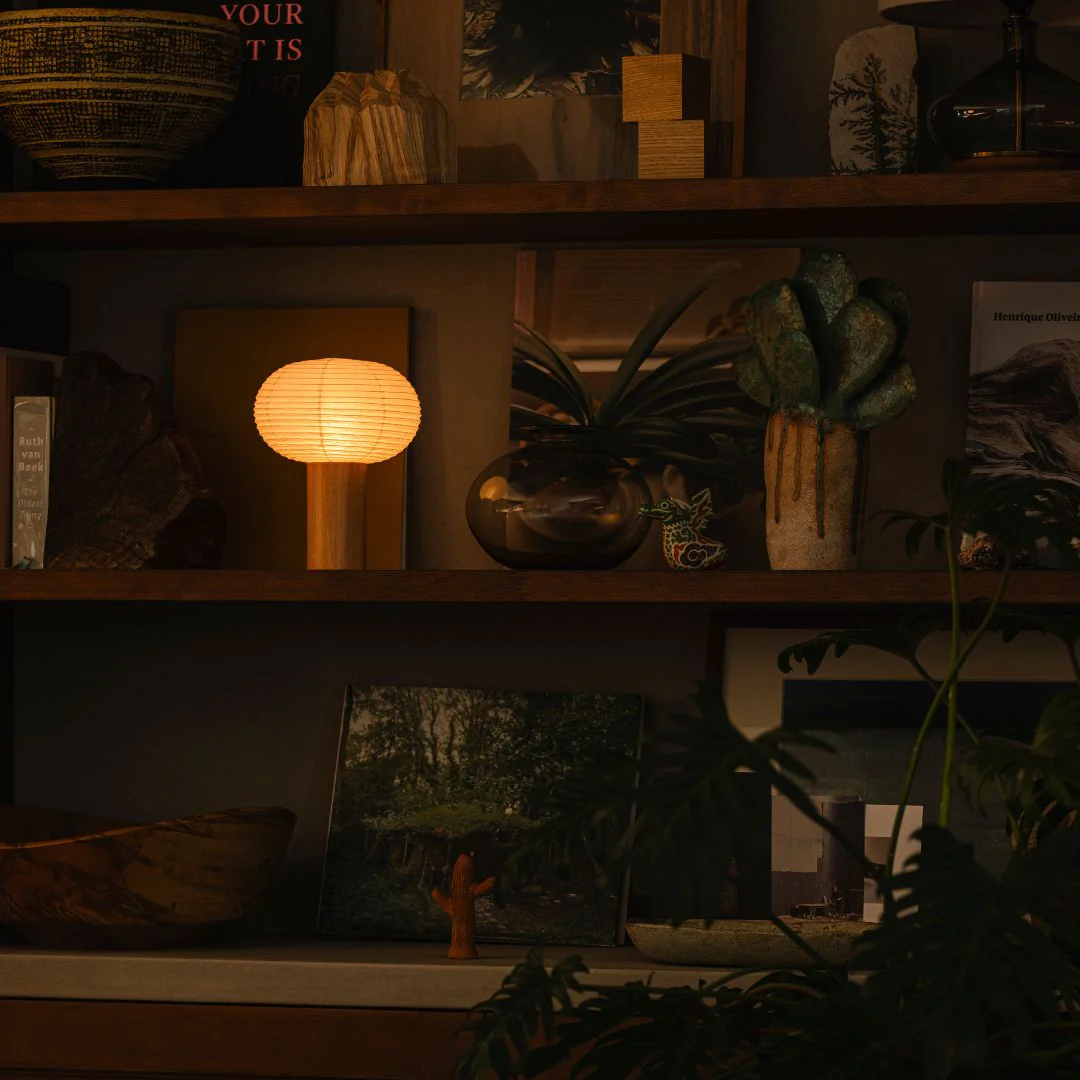 Japanese Paper Table Lamp “TORCHIN OVAL" - Image 8