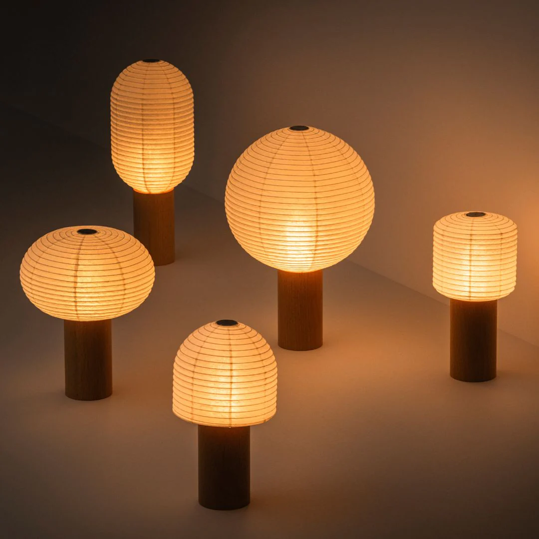 Japanese Paper Table Lamp “TORCHIN VERTICAL" - Image 7
